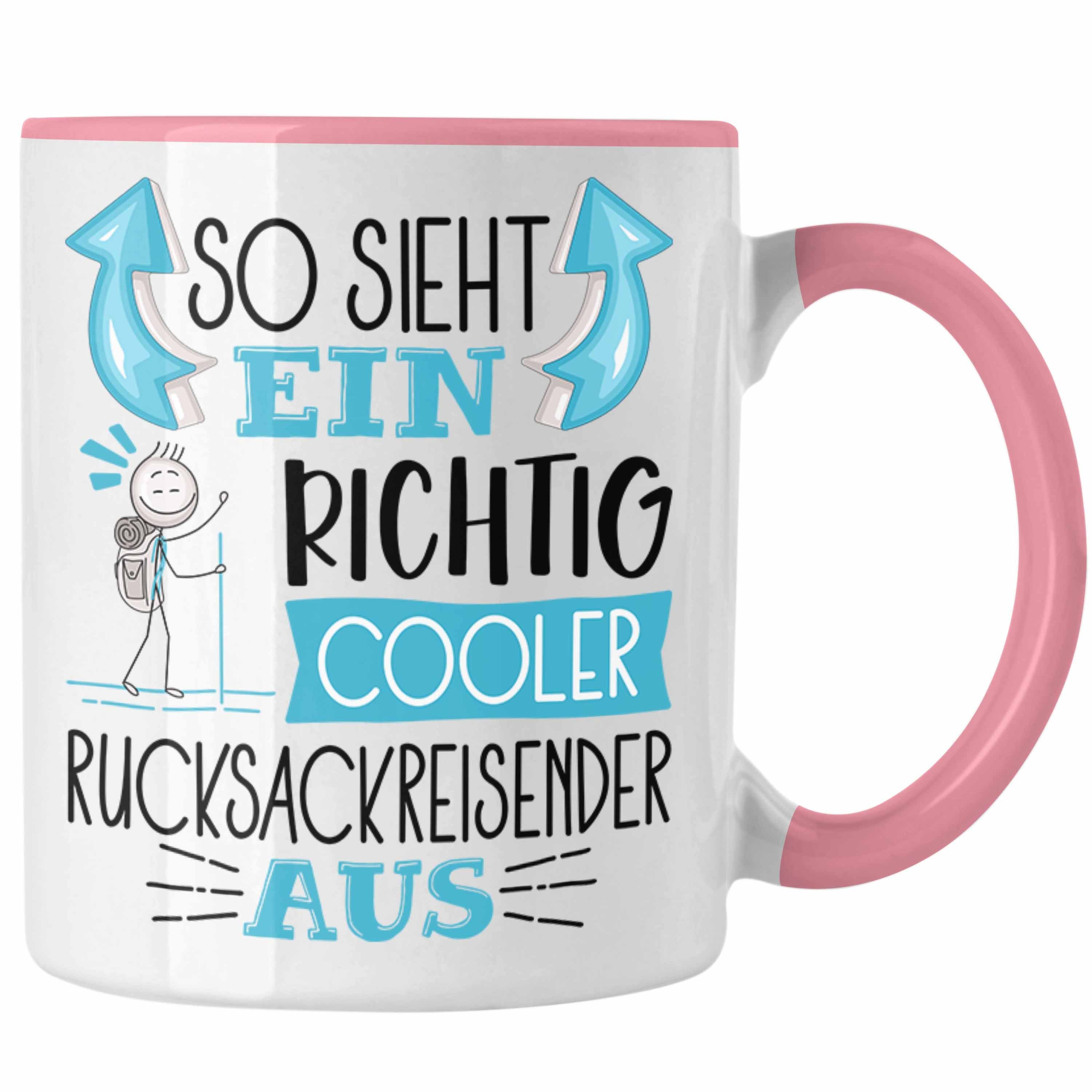 Tasse Aus Rucksackreisender Sieht So Cooler Ein Tasse R für Richtig Rosa Trendation Geschenk
