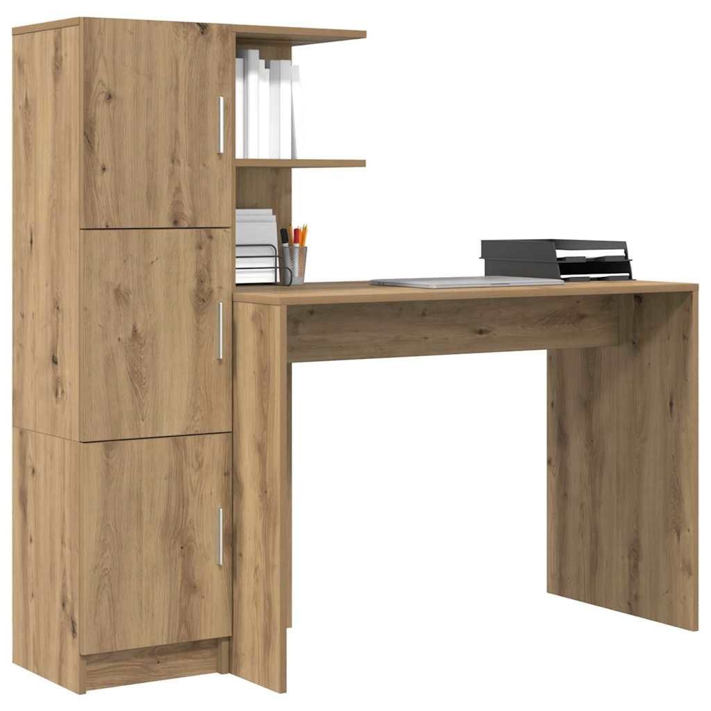vidaXL Sideboard Schreibtisch 2 pcs Artisan-Eiche (2 St) günstig online kaufen