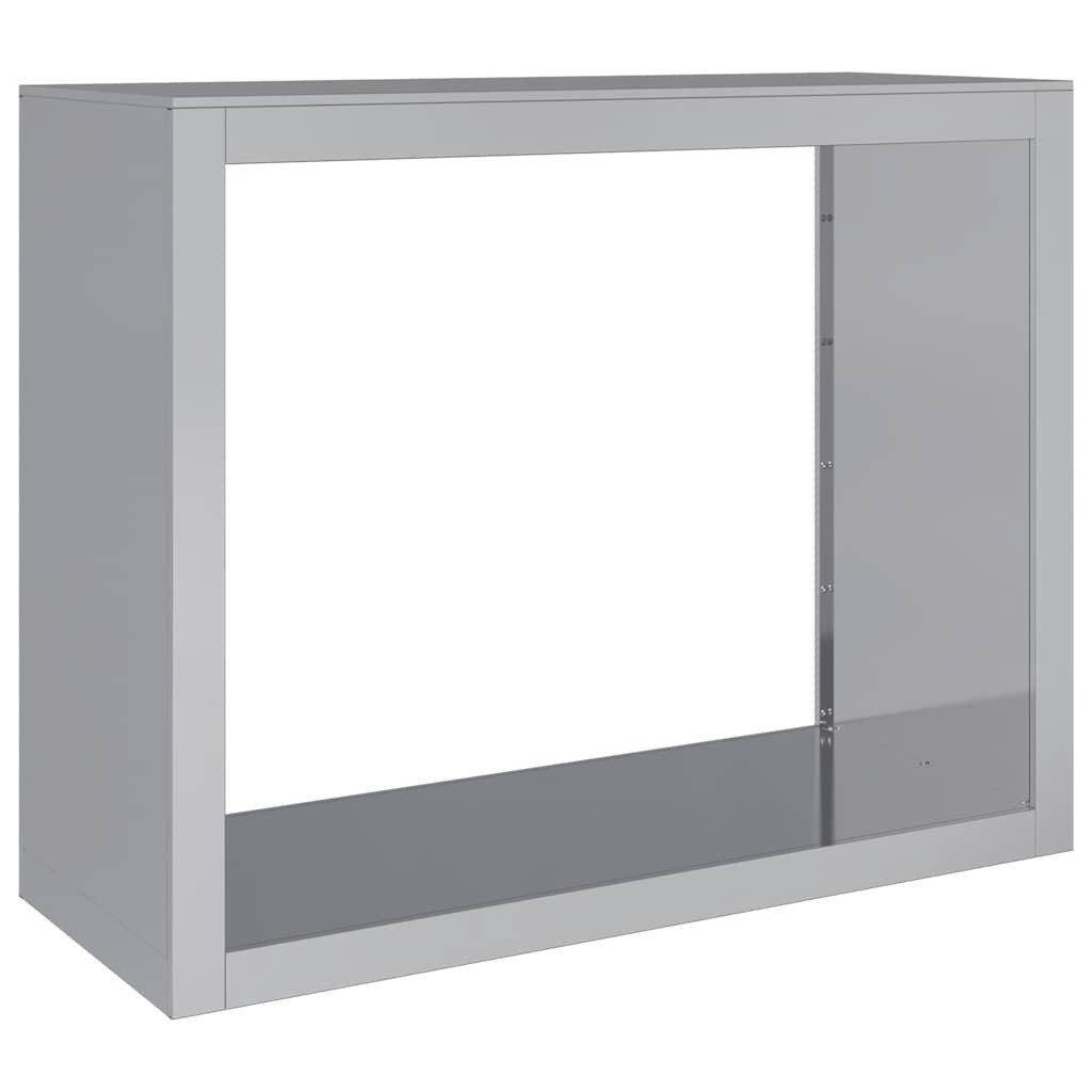 vidaXL Kaminholzregal Brennholzregal 100x40x80 cm Verzinkter Stahl