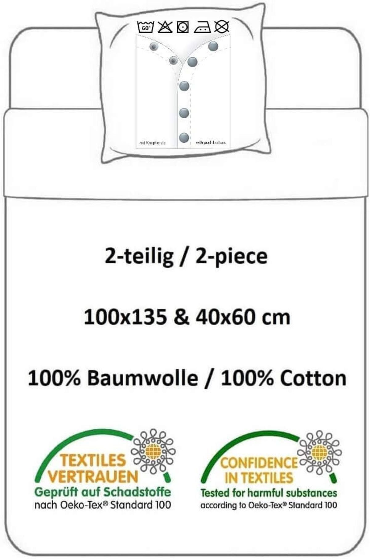 Aymax sprl Kinderbettwäsche Bettwäsche Peppa Pig Georges Trak. wendbar 100x135cm 100% BW – Bild 4 von 4