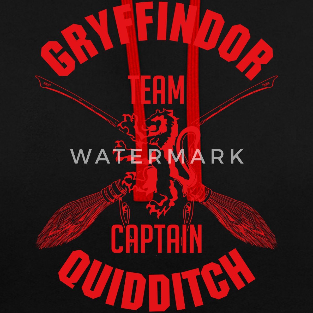 Spreadshirt Hoodie Harry Potter Gryffindor Quidditch Team Captain Unisex Kontrast Hoodie (1-tlg)