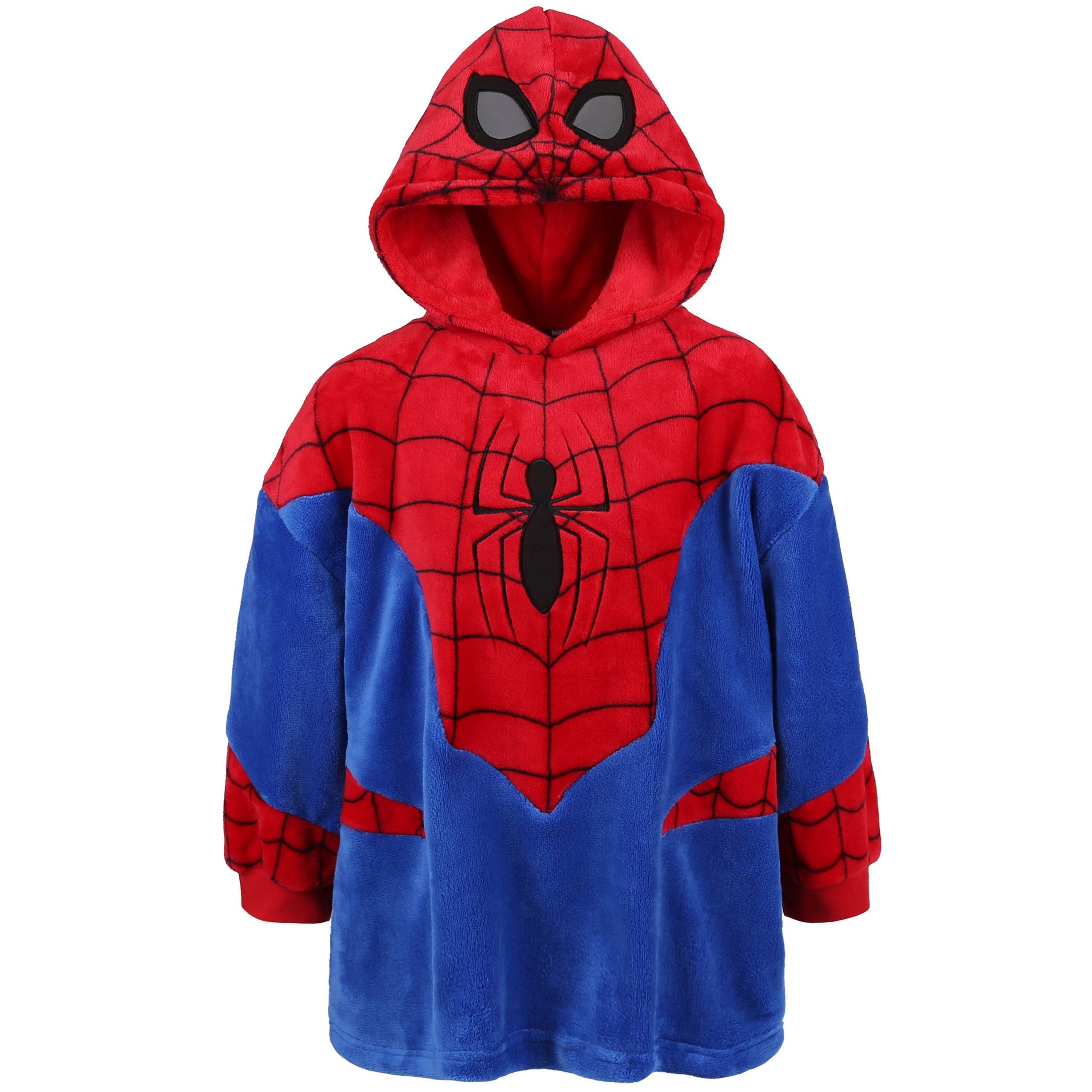 Sarcia.eu Kinderbademantel Spider-Man Rot-blauer Bademantel mit Kapuze, für Kinder 104-116 cm