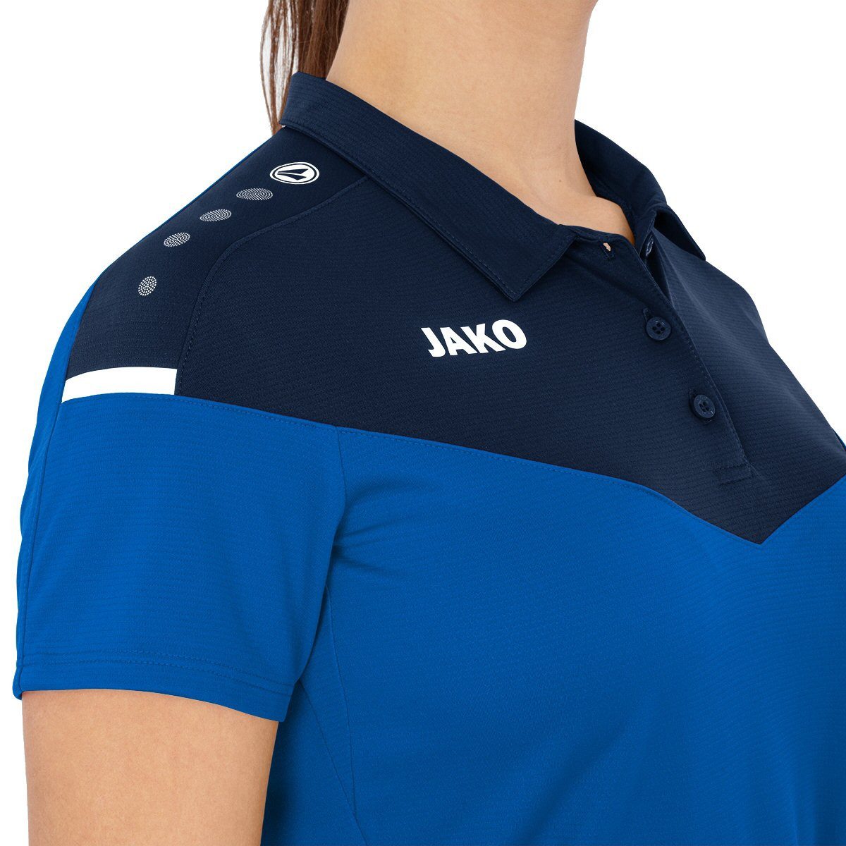 Jako Poloshirt Champ 2.0 (100% Polyester) blau/marine Damen