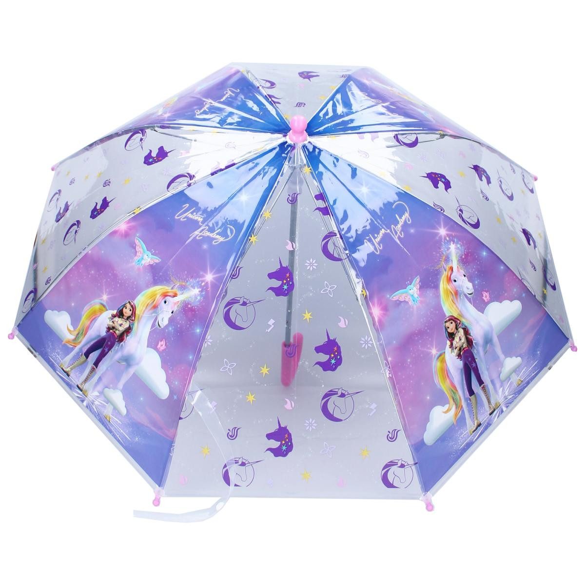 Vadobag Stockregenschirm Kinderschirm Regenschirm Unicorn Academy, Rainy Days