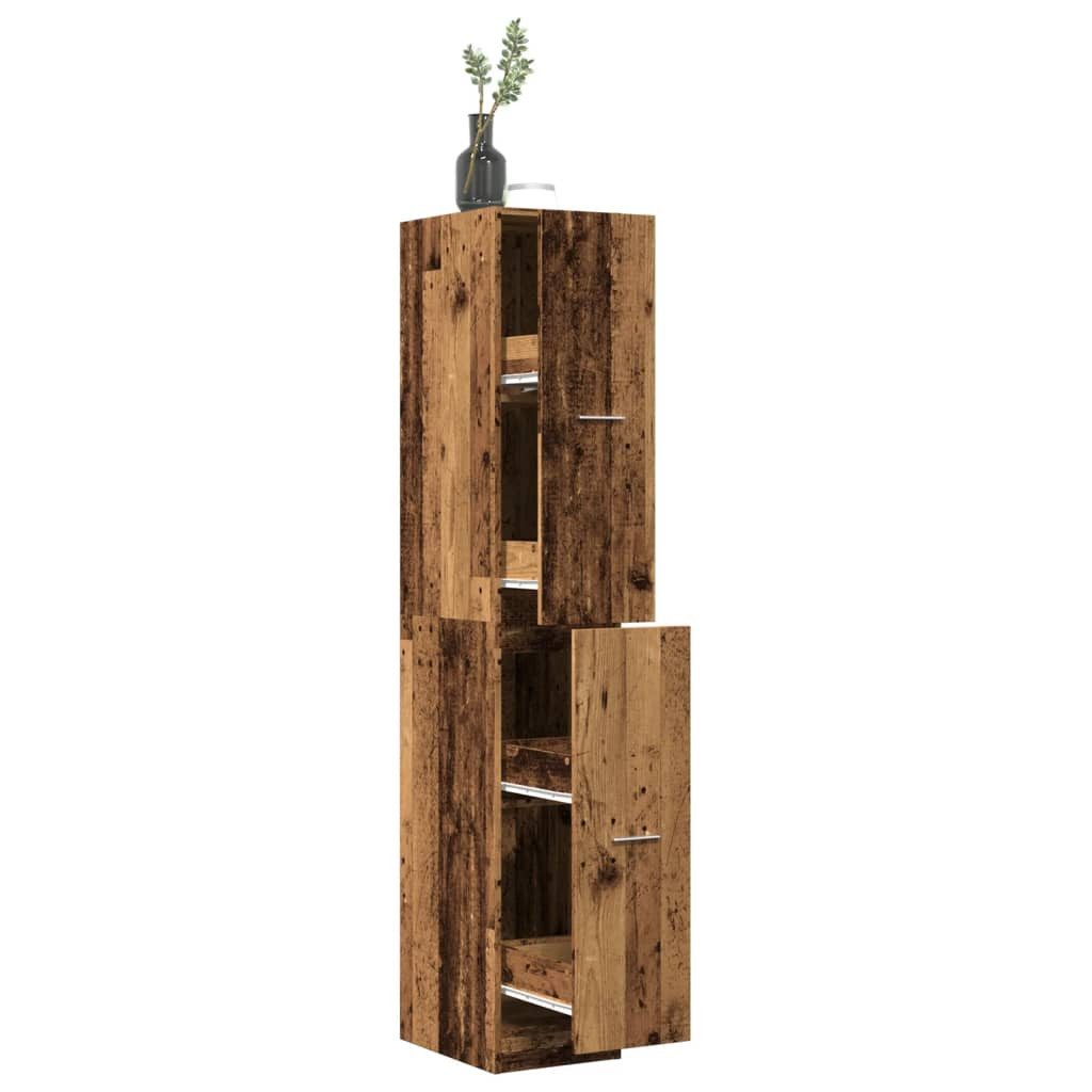 vidaXL Apothekerschrank 30 x 41 x 1745 cm Apothekerschrank Altholz-Optik 30x41x174,5 cm Spanpl