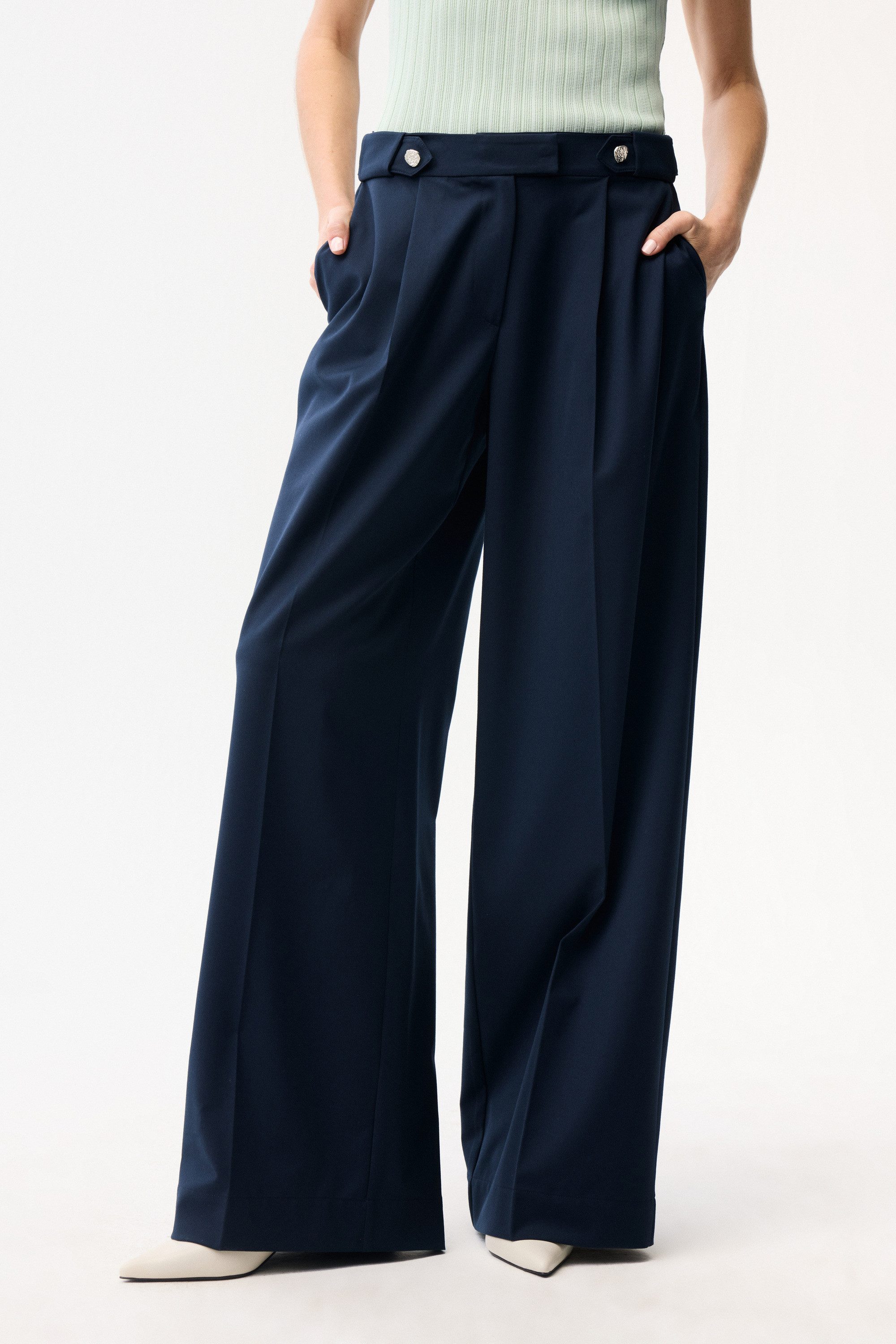 adL Stoffhose Hose mit weitem Bein und Seitentaschen