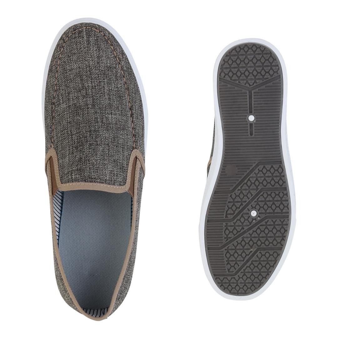 VAN HILL 841621 Slipper Herren Klassische Slippers Denim Slip Ons Freizeit Stoff