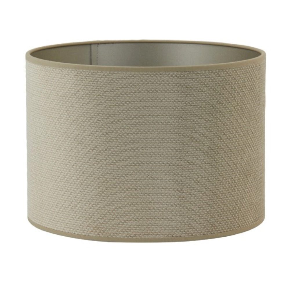 Dirk Davids Leuchten GmbH Lampenschirm Lampenschirm Zylinder in Velours Strukturiert Beige 30-30-21cm
