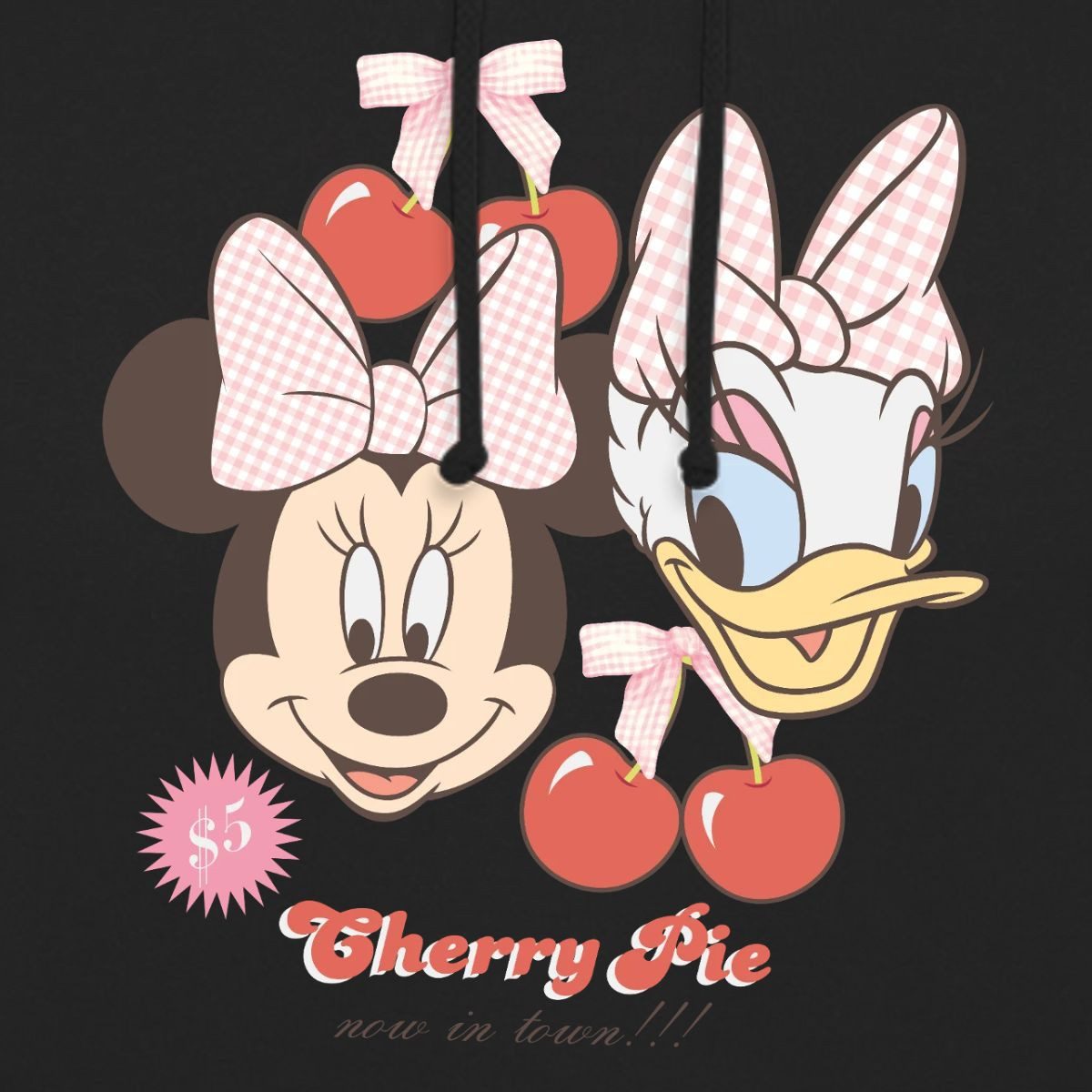 Spreadshirt Hoodie Mickey & Minnie Cherry Pie Minnie & Daisy Unisex Hoodie (1-tlg)