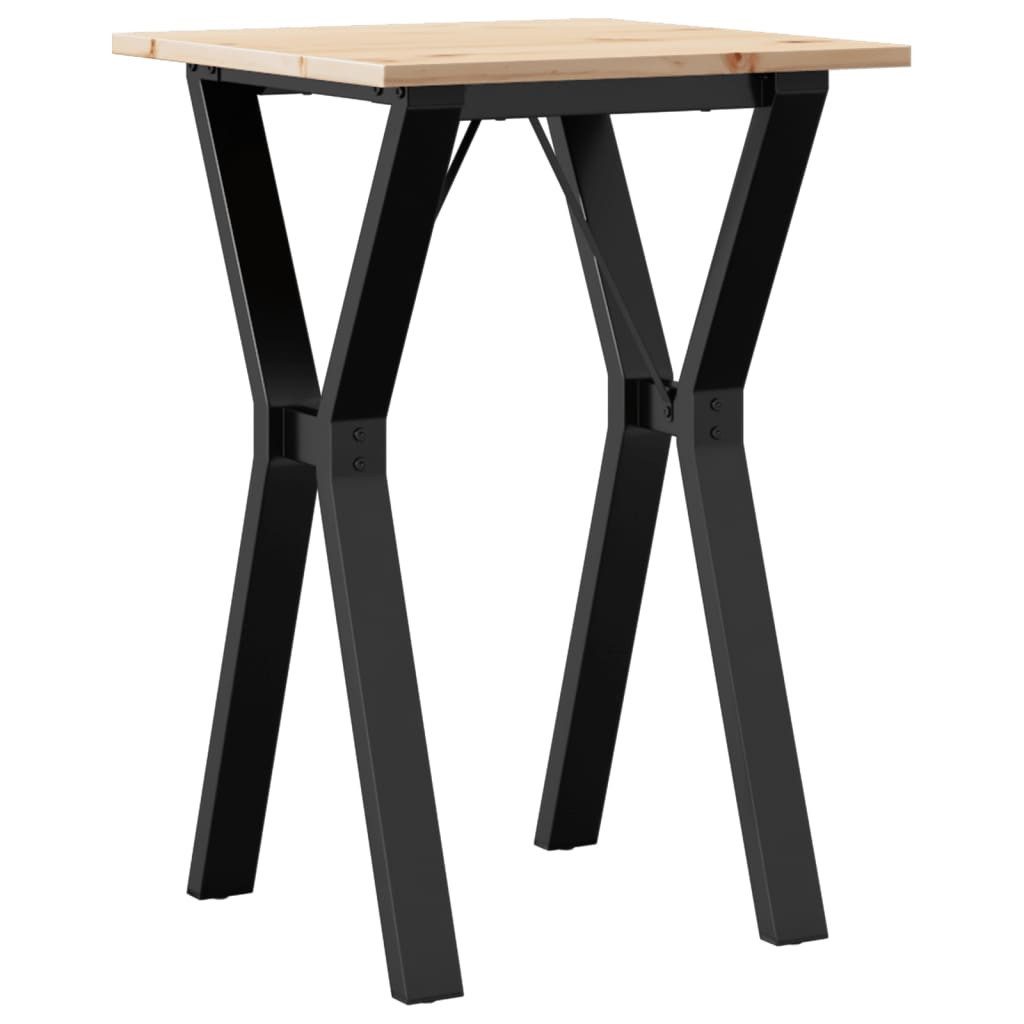 vidaXL Esstisch Esstisch Y-Gestell 50x50x75 cm Massivholz Kiefer und Stahl (1-St)