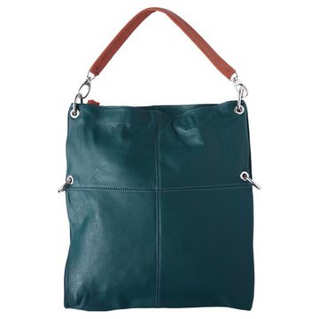 FLORENCE Beuteltasche OTF102X Florence Damen Beuteltasche (Schultertasche), Damen Leder Schulter- Beuteltasche, schwarz ca. 37cm