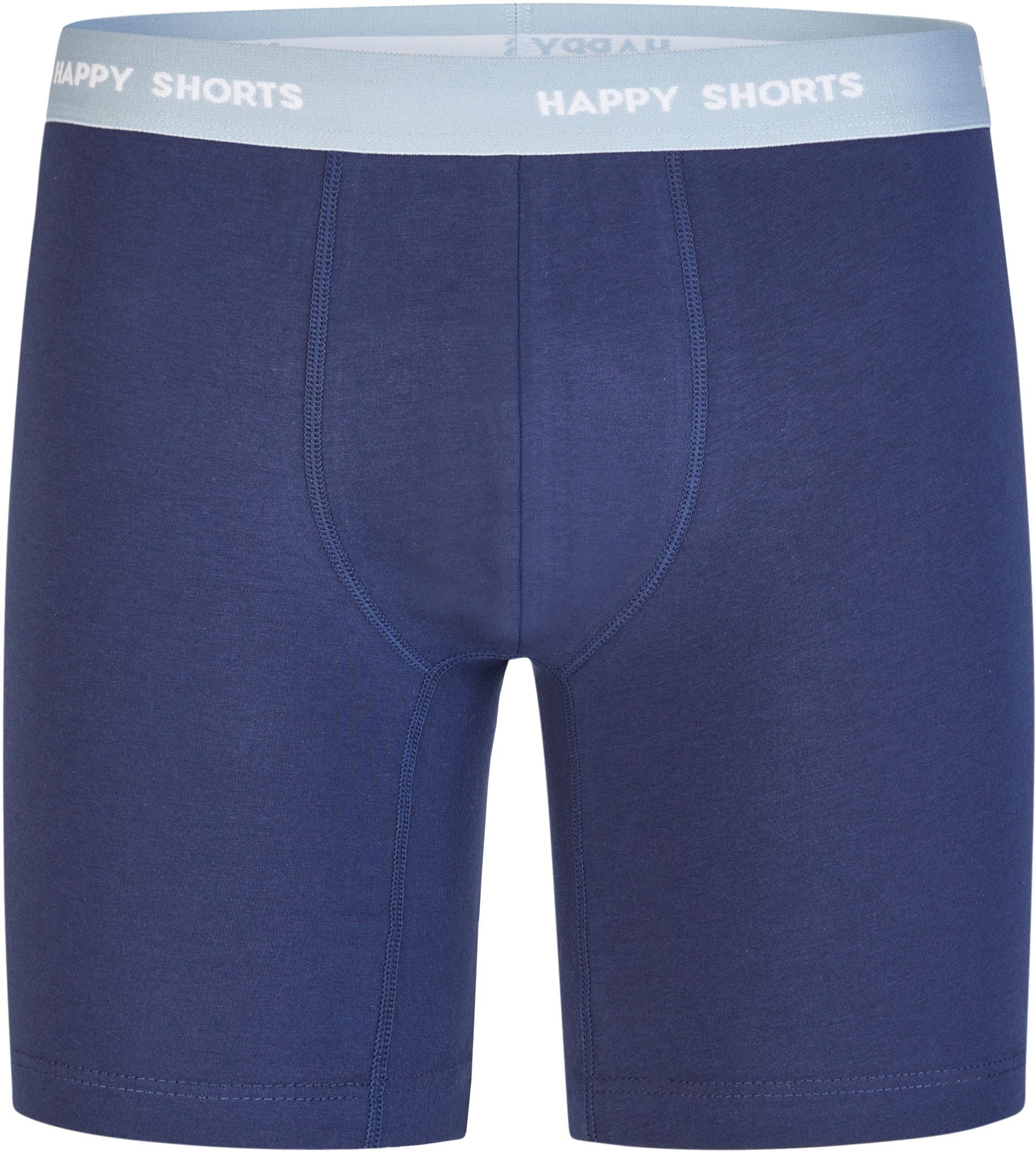HAPPY SHORTS Trunk 2 Happy Shorts Jersey Trunk Lang Herren Boxershort Camouflage - Navy (1-St)