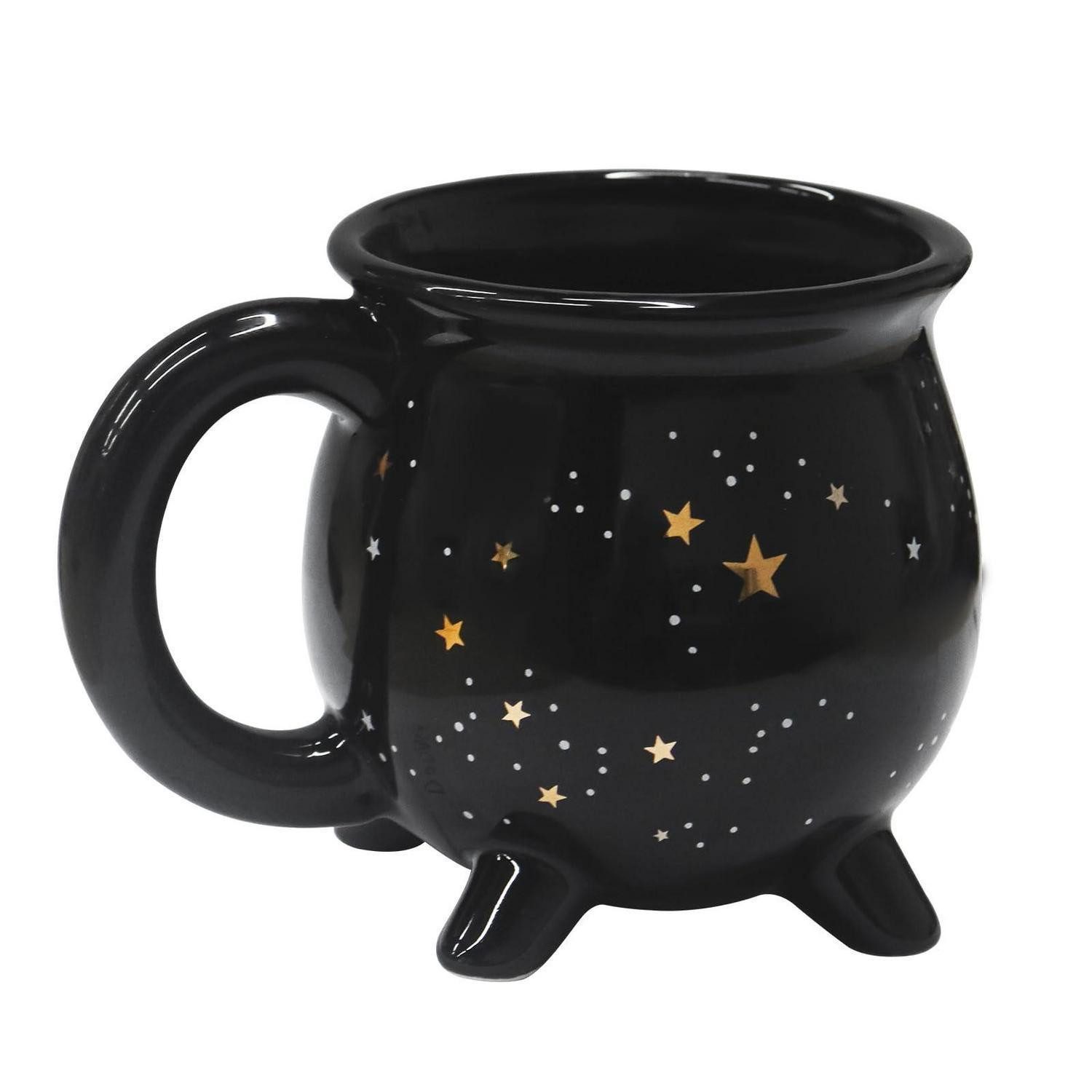 LuxusKollektion Tasse Kaffeebecher Hexenkessel 350ml Sternenhimmel, Keramik