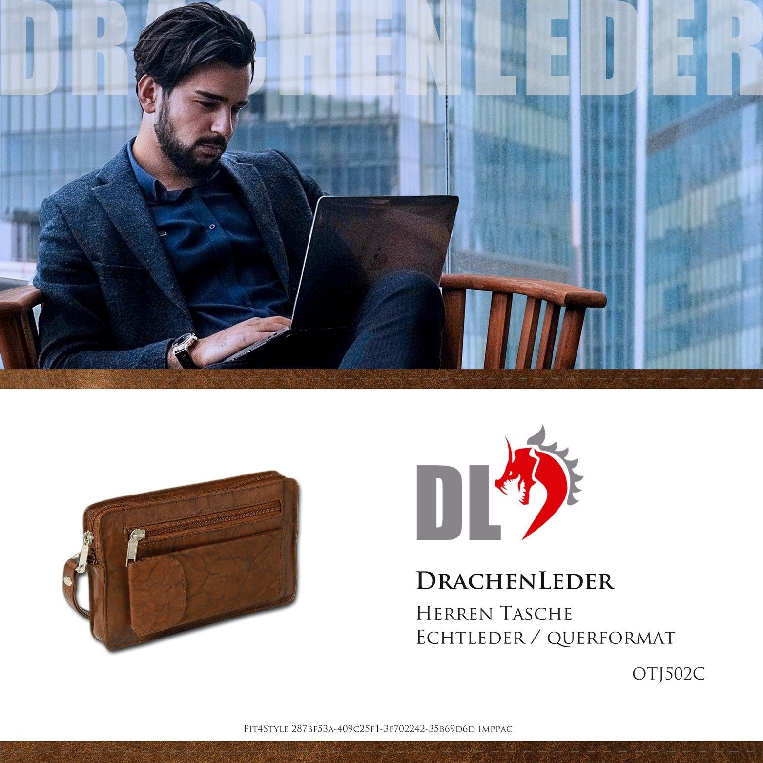 DrachenLeder Handgelenktasche OTJ502X DrachenLeder Echtleder Geldbörse günstig online kaufen
