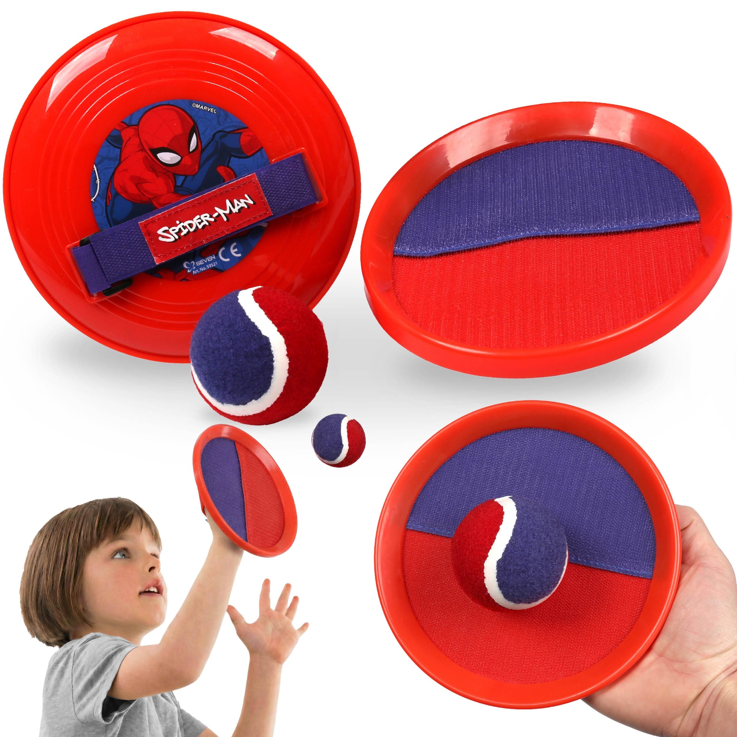 Sarcia.eu Pickleballschläger MARVEL Spider-Man Catch-Ball Set für Kinder mit Ball Set