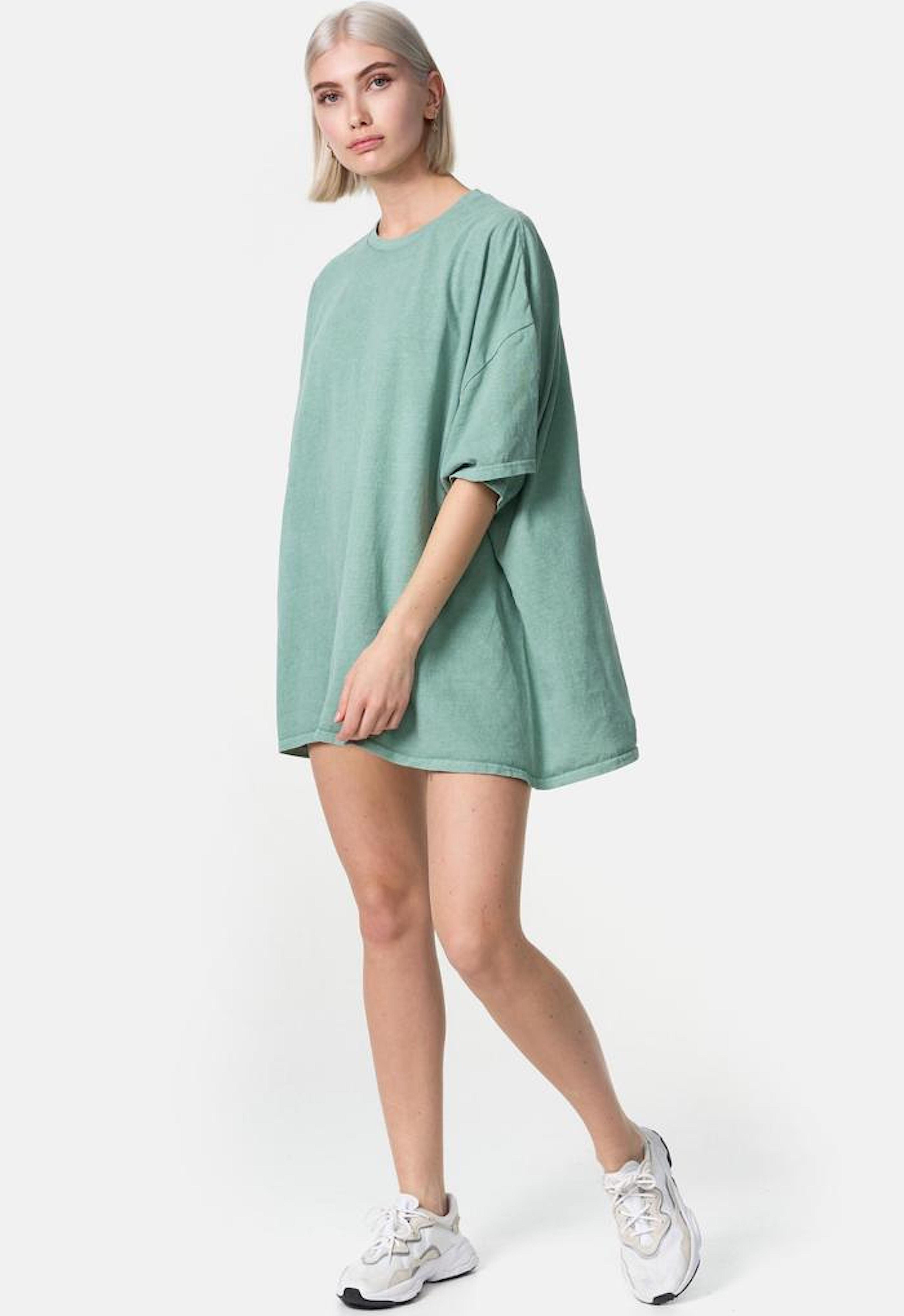 Worldclassca T-Shirt Worldclassca Oversized Print "HAPPY" T-Shirt lang Sommer Tee Oberteil
