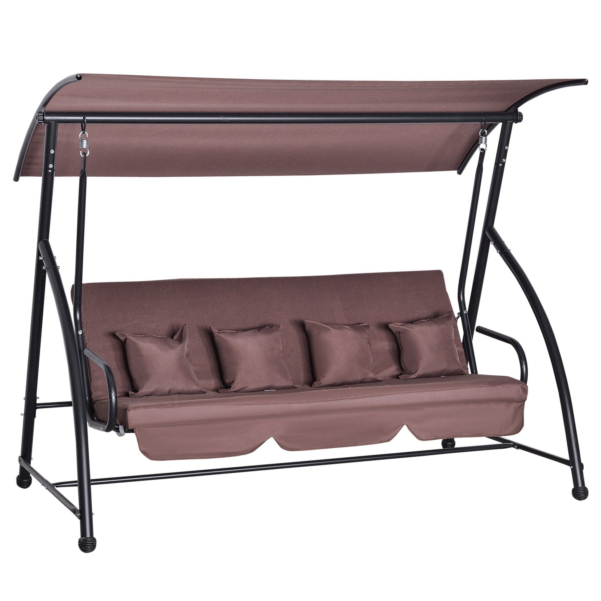 Outsunny Hollywoodschaukel Gartenliege mit verstellbarem Dach, günstig online kaufen