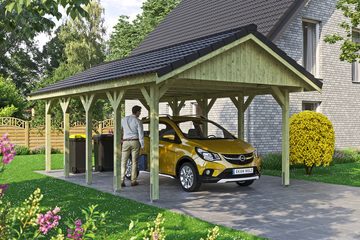 Skanholz Einzelcarport Wallgau, BxT: 430x750 cm, 215 cm Einfahrtshöhe, 430x750cm, mit Dachlattung