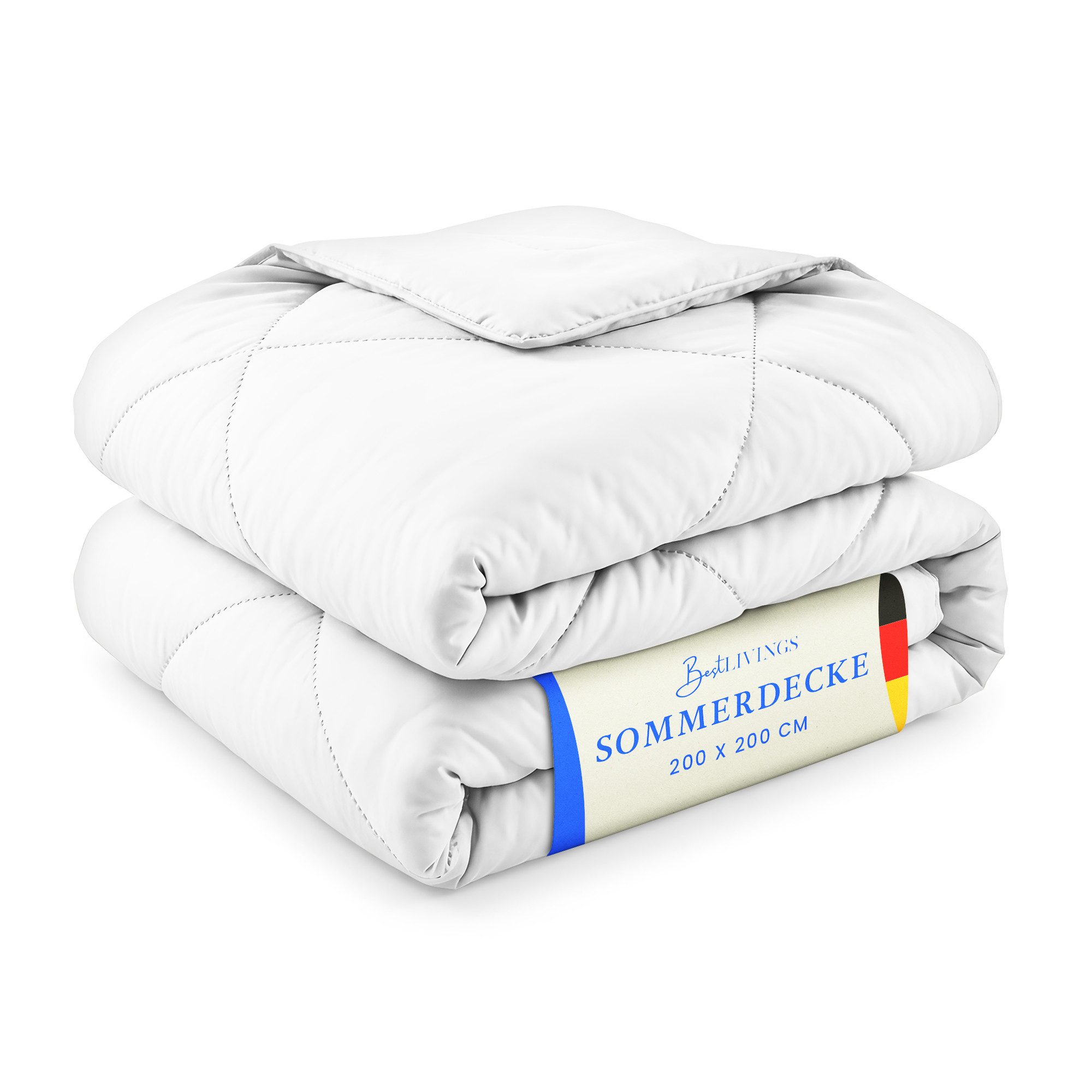 Bestlivings Microfaserbettdecke für den Sommer, Füllung: Polyester, Bezug: Polyester, leicht, samtig-weich, waschbar bis 60 °C, ohne Bettbezug nutzbar