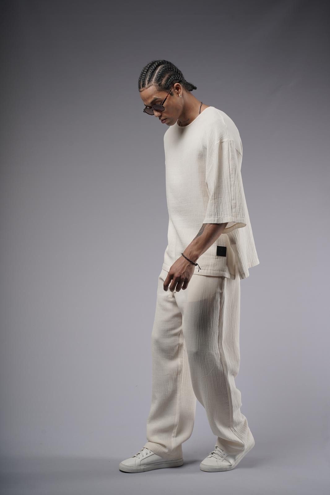 Denim Distriqt Freizeitanzug Feiner Leinen Oversized 2 Teiler aus Baumwolle günstig online kaufen