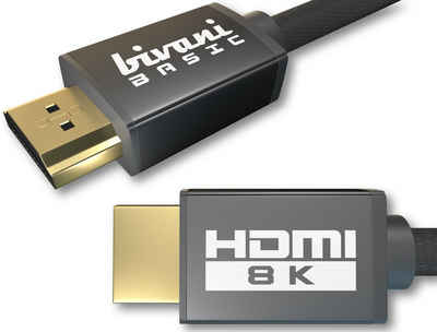 bivani 8K HDMI 2.1a Kabel HDMI-Kabel, HDMI, HDMI Typ A (100 cm), 48 Gbps, bis 10K, 8K@60HZ, 4K@120HZ, HDR10+, eARC, VRR, HDCP, CEC, Highspeed Ethernet, PS5 & Xbox Series X Ready