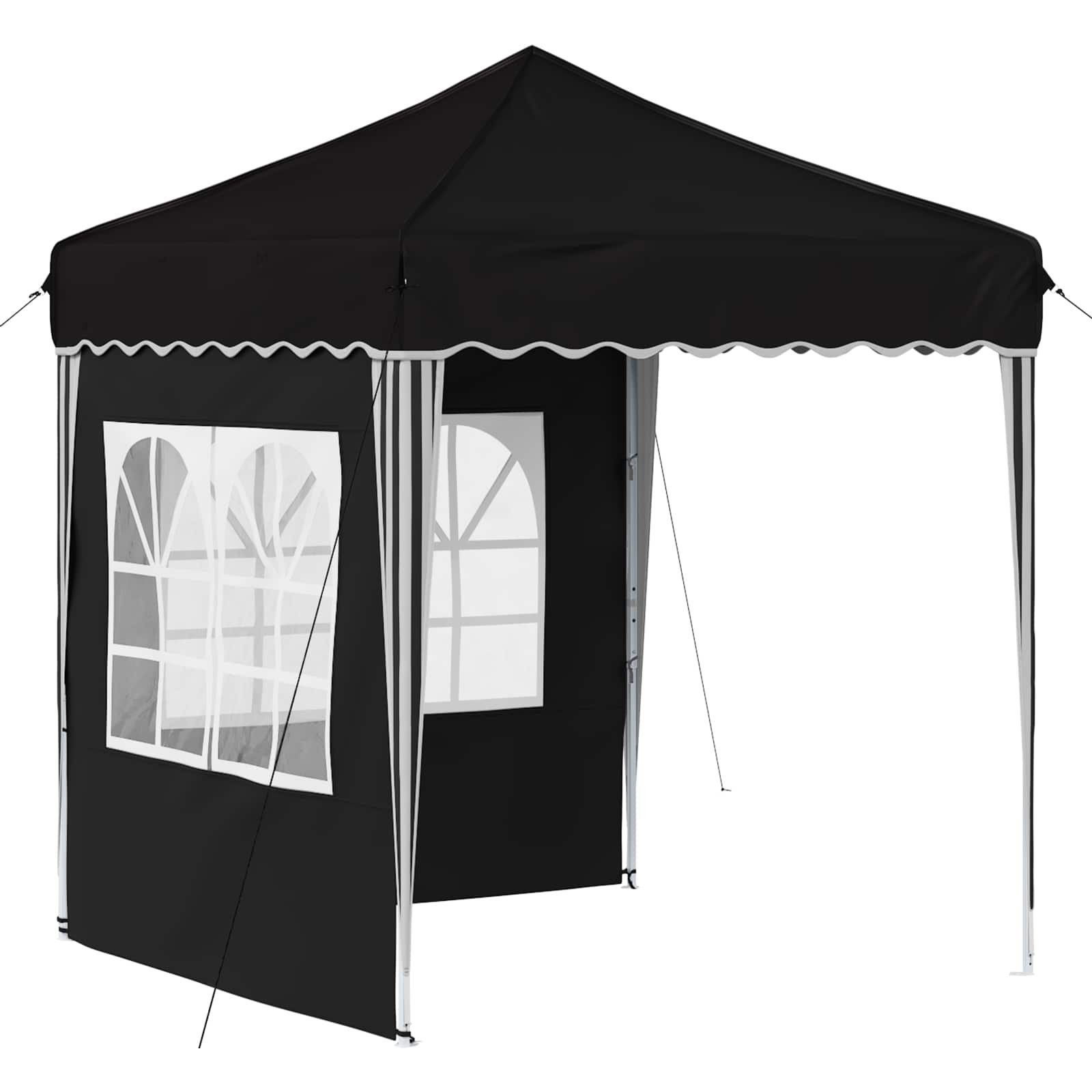 vidaXL Partyzelt Pop-up Partyzelt Schwarz 195 x 195 x 245 cm