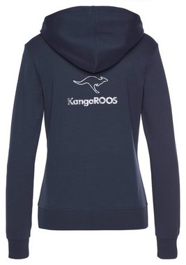 KangaROOS Sweatjacke mit großem Logodruck auf dem Rücken, Loungeanzug