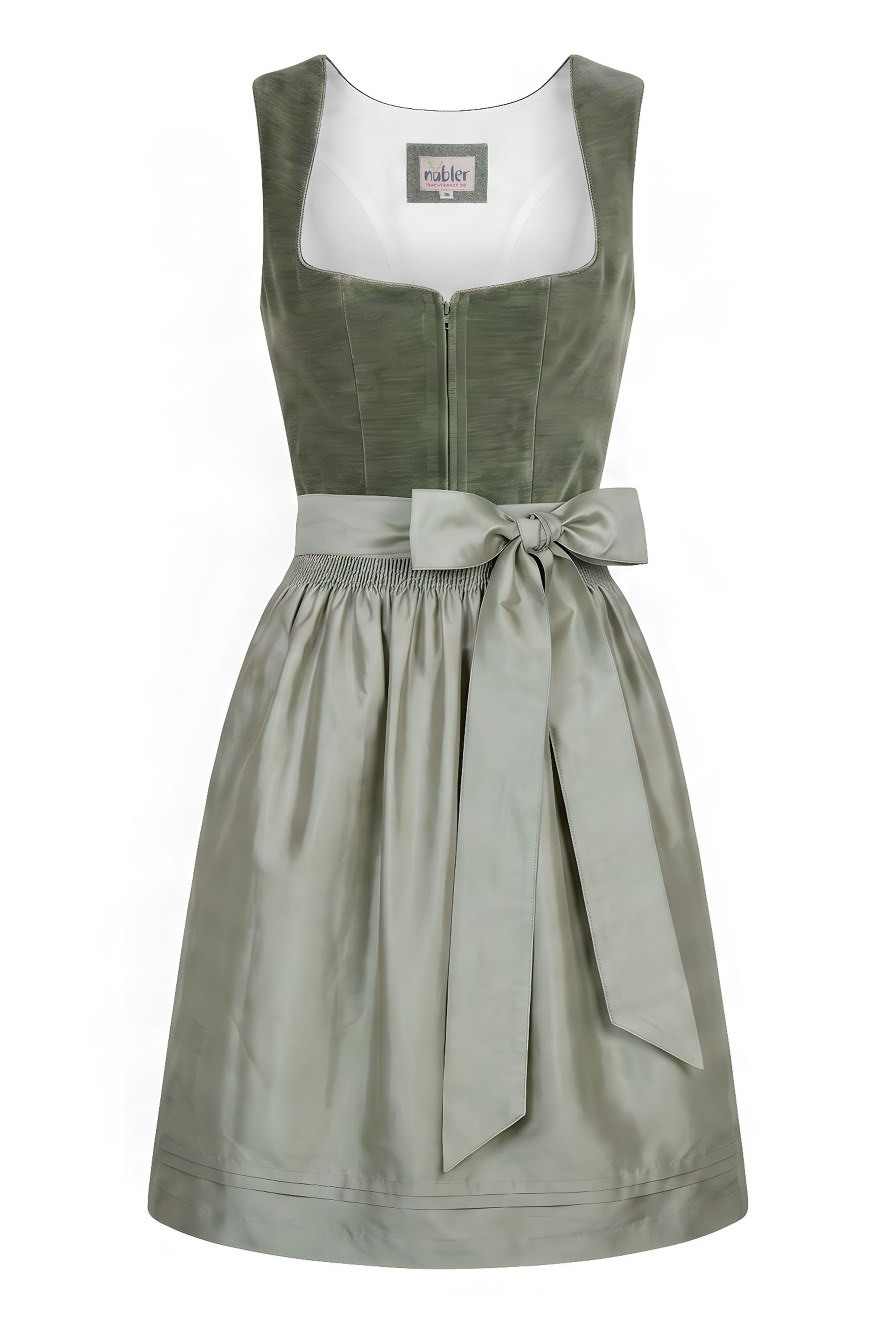 Nübler Dirndl Minidirndl Kira in Salbei - Rocklänge 60 cm