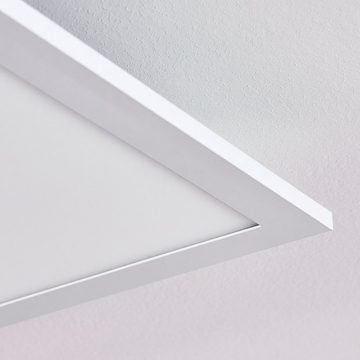 hofstein Panel »Gavaz« LED Deckenpanel dimmbare Deckenlampe aus Metall in weiß, CCT 2700-6500 Kelvin, rechteckige Zimmerlampe,Fernbedienung, RGB Farbwechsler,1600 Lumen