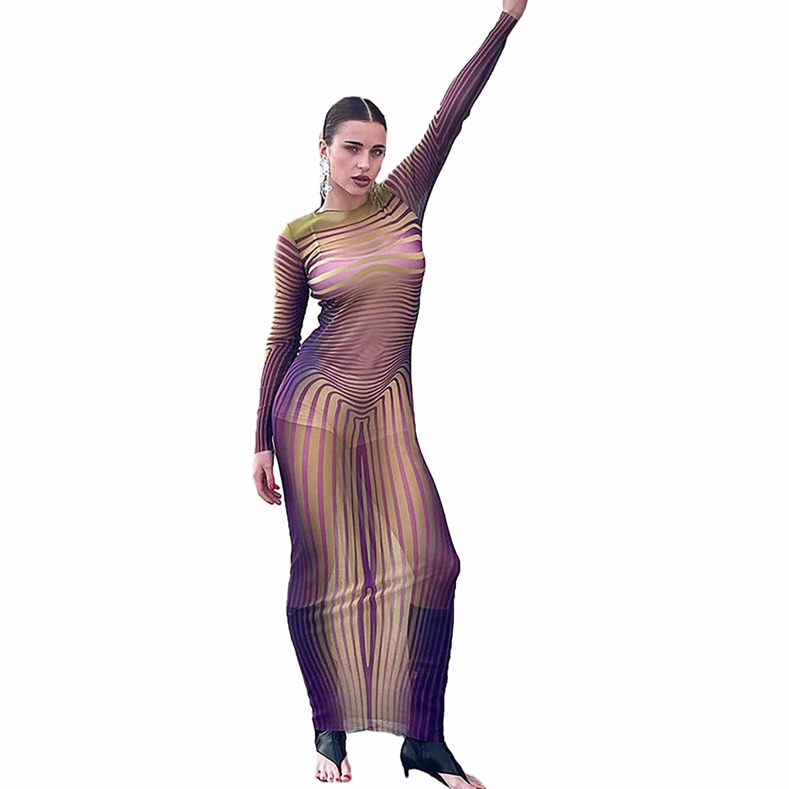 Slim Sexy Kleid Etuikleid Fit bedrucktes LIIKIL