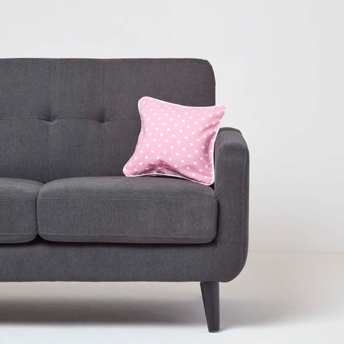 Homescapes Kissenhülle Kissenbezug in Rosa mit Punkten, 100% Baumwolle, 30 günstig online kaufen