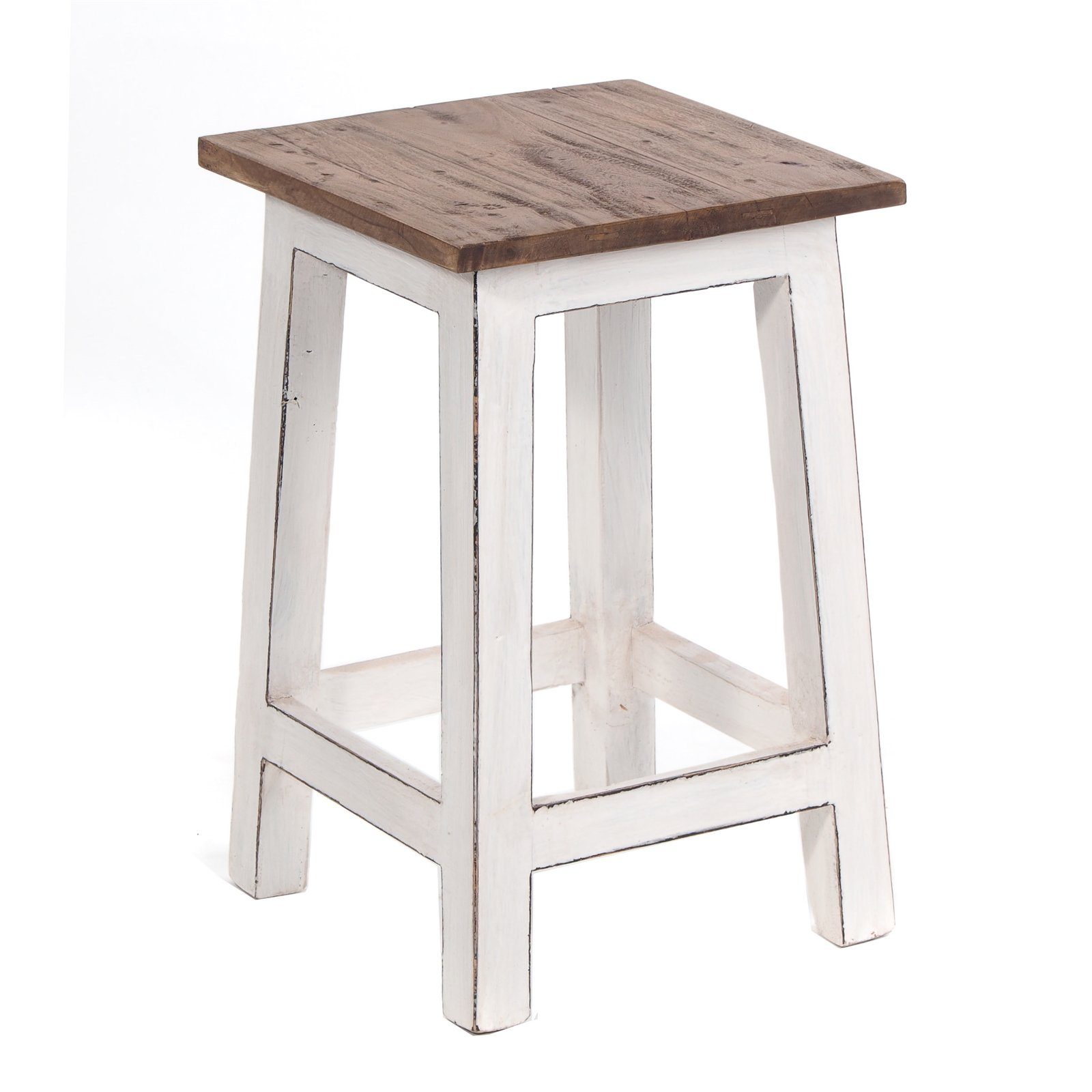 DESIGN DELIGHTS Hocker Sitzhocker MADERO, 48x30cm(HxB) Altholz Holzhocker, günstig online kaufen