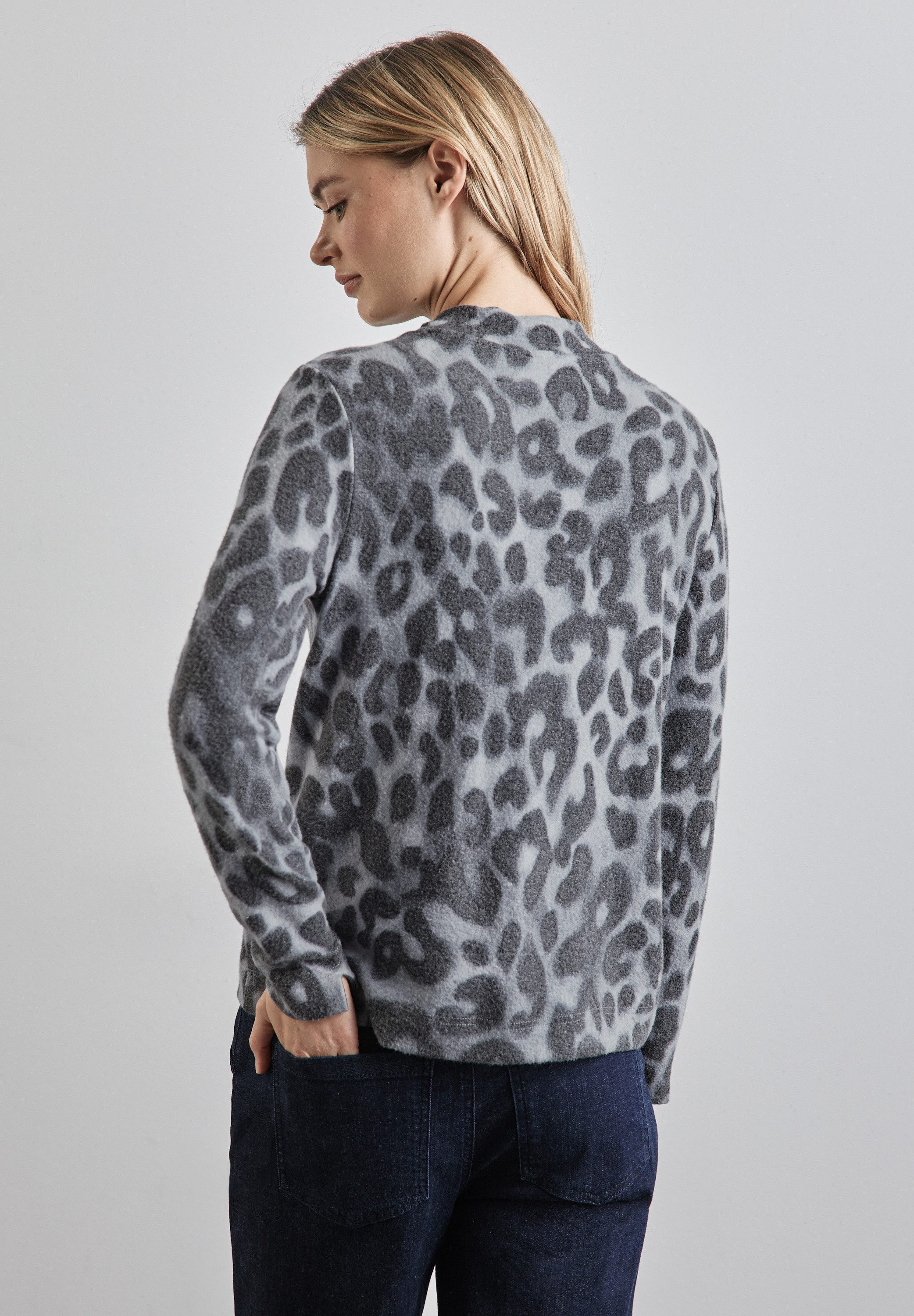 STREET ONE Langarmshirt mit Leomuster