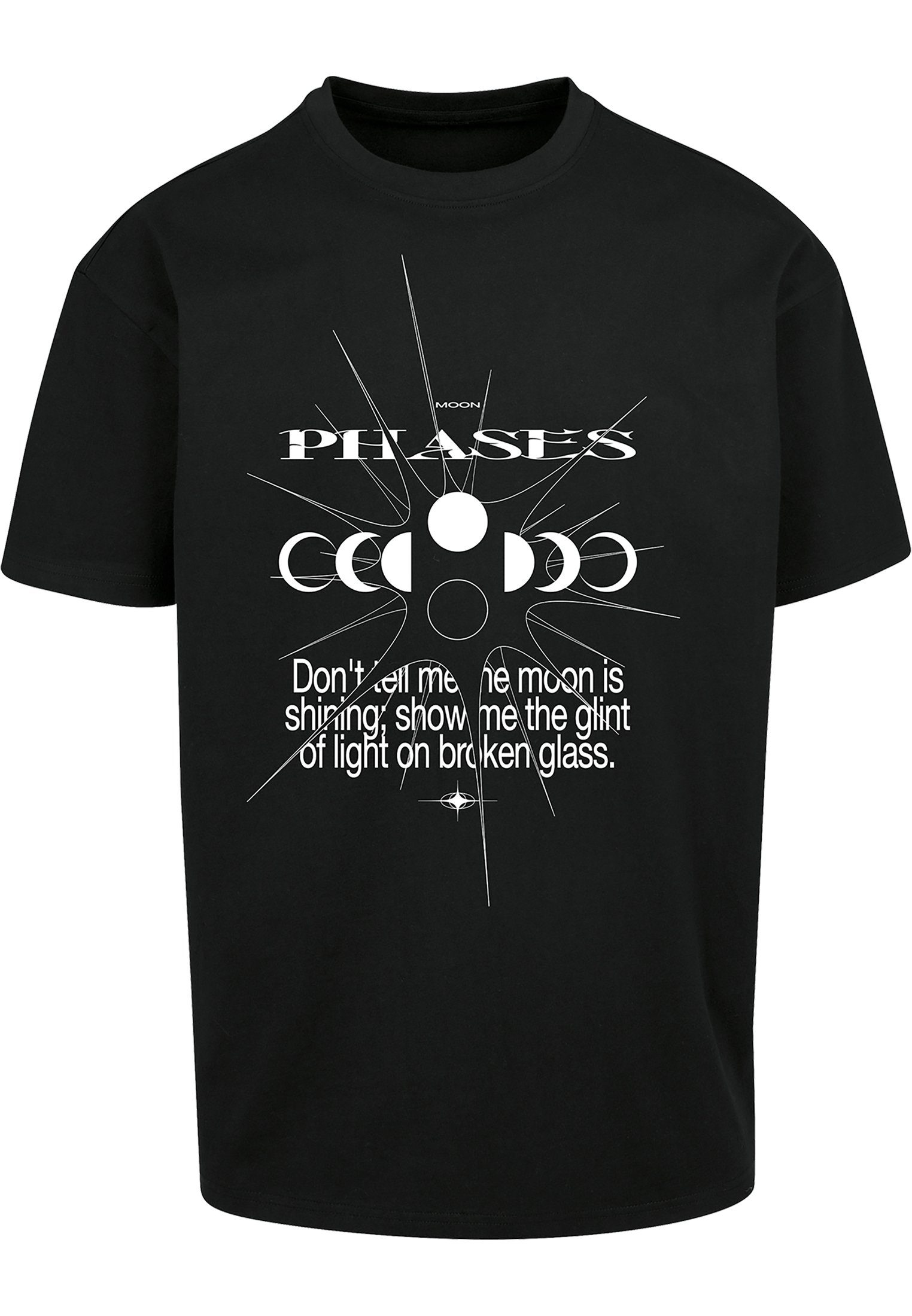 Upscale by MT black Tee Upscale Kurzarmshirt Moon Mister Phases Accessoires (1-tlg) Tee