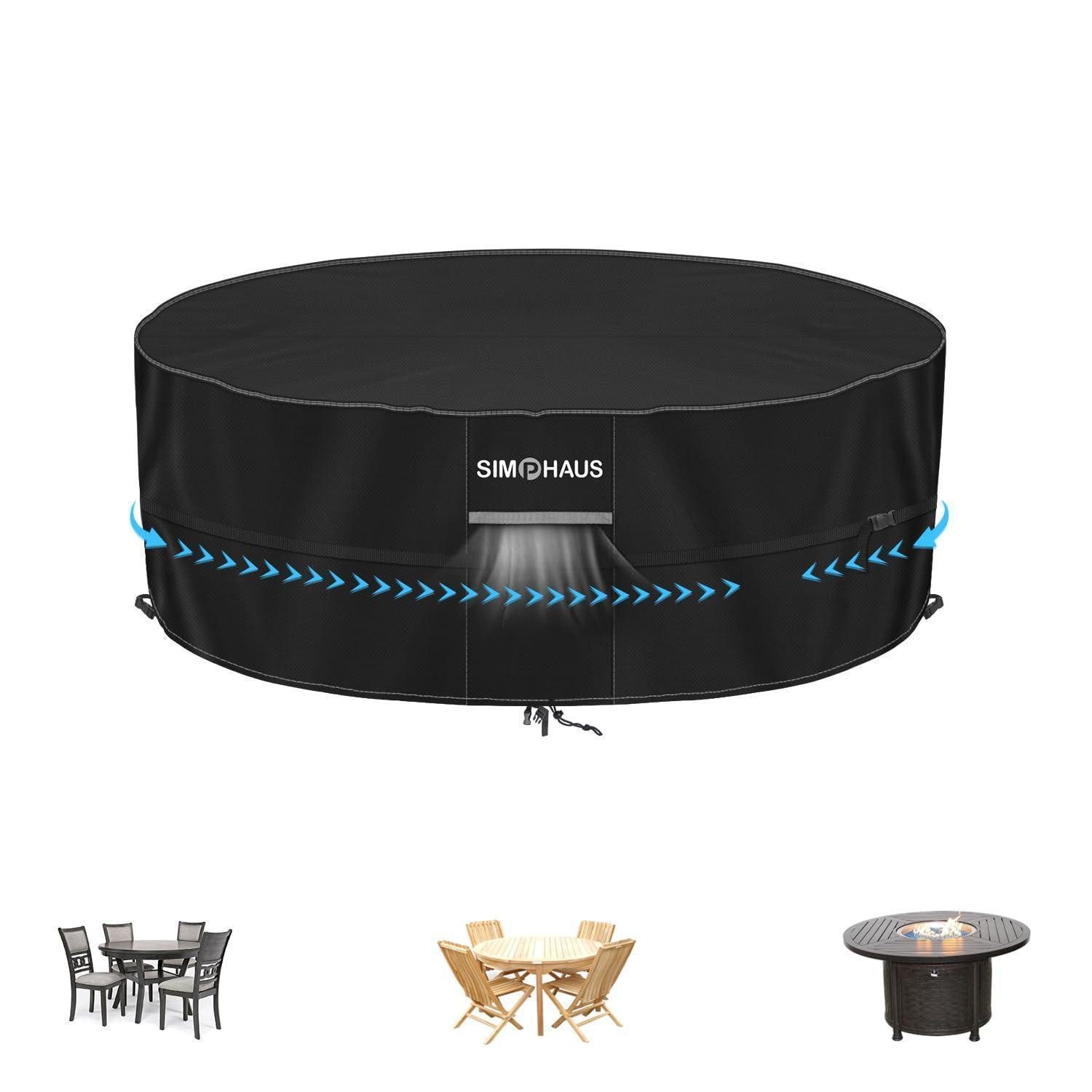 LuxusKollektion Gartenmöbel-Schutzhülle Schutzhülle Gartenmöbel Wasserdicht Winddicht 420D Oxford Ø130x71cm