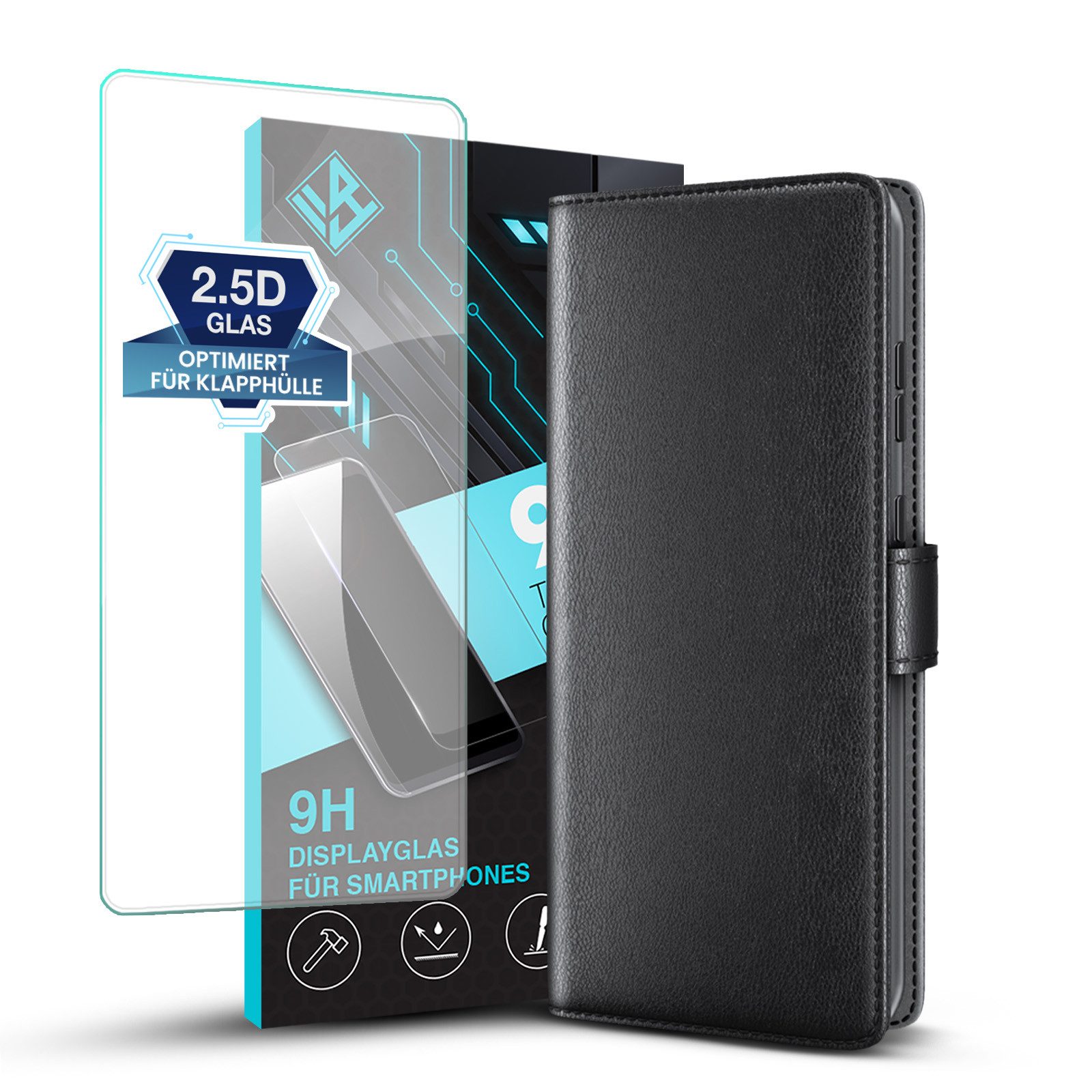 Tec-Expert Handyhülle Echtleder Hülle für Samsung Galaxy S22 Ultra 6.8 Zoll, 6.8", Cover Klapphülle Case mit Kartenfächern und Geldfach aufstellbar