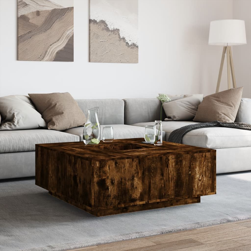 vidaXL Couchtisch Couchtisch Räuchereiche 100x100x40 cm günstig online kaufen