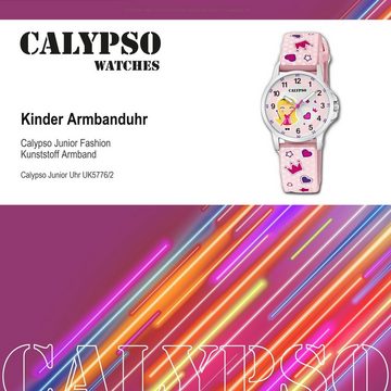 CALYPSO WATCHES Quarzuhr Calypso Kinder Uhr K5776/2 Kunststoffband, Kinder Armbanduhr rund, Kunststoff, PUarmband rosa, Fashion