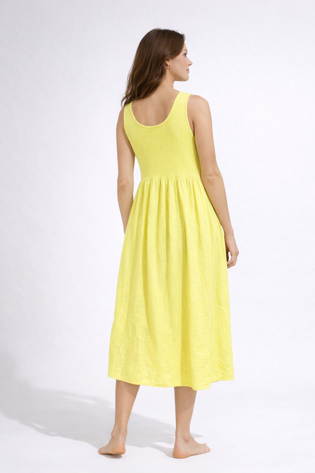 ITALY VIBES Sommerkleid - ärmelloses Kleid Damen - Midikleid - Jerseykleid - Strandkleid ONE SIZE / passend für Größe XS - L