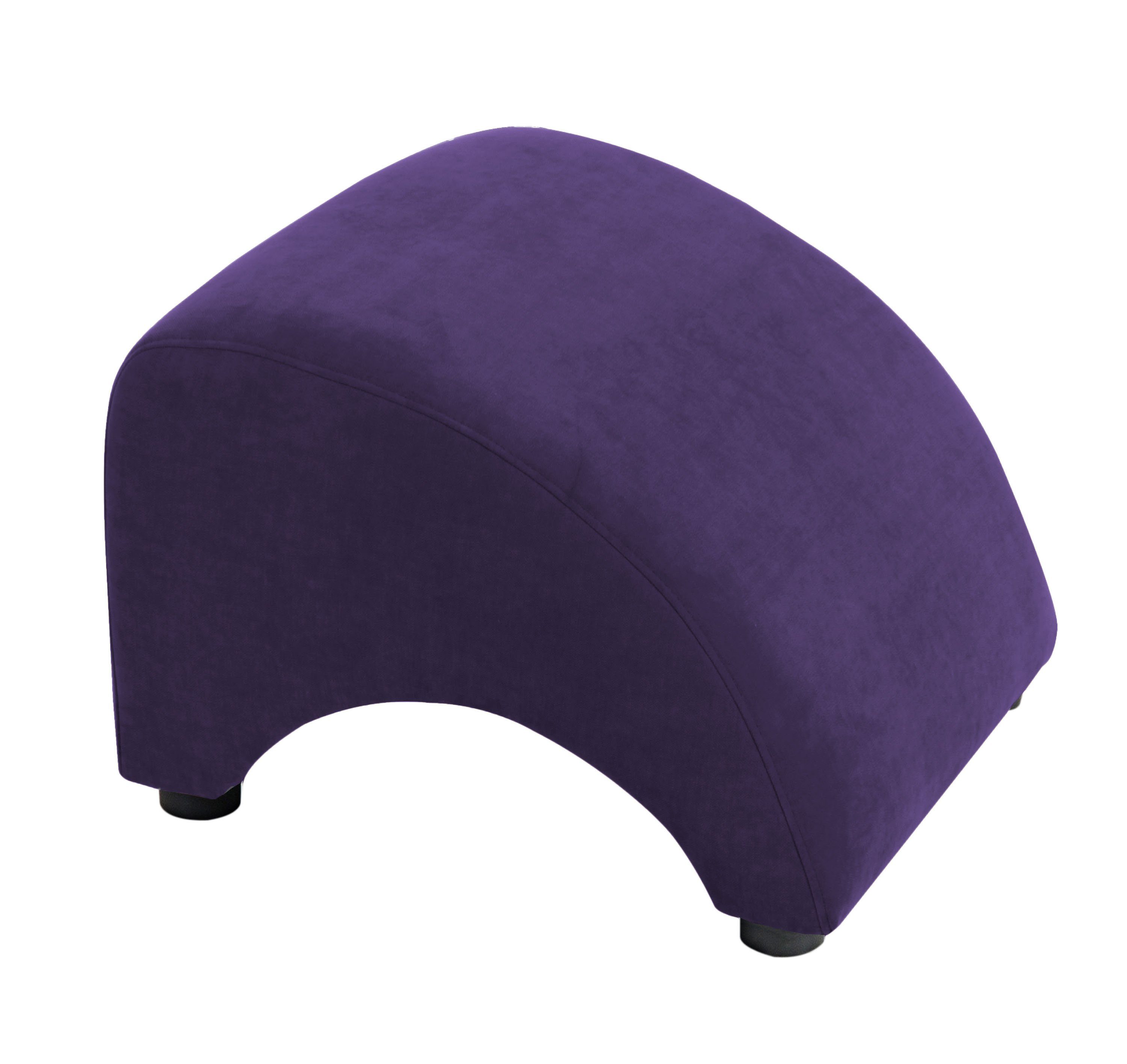 Max Winzer® Polsterhocker Brandford Hocker Velourstoff violett (1 Stück), Made in Germany