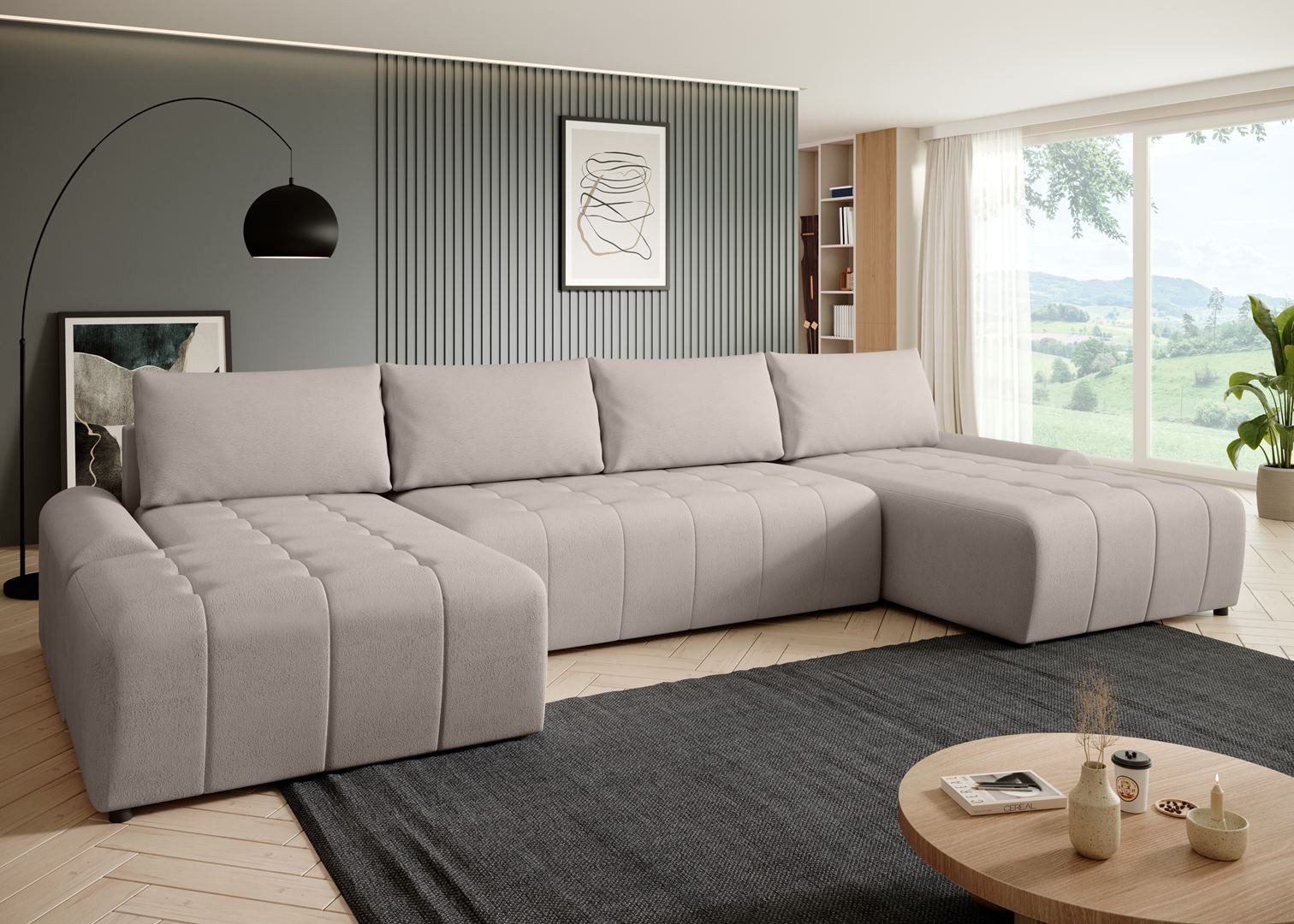 Beautysofa Ecksofa Costa U, inkl. Schlaffunktion, günstig online kaufen