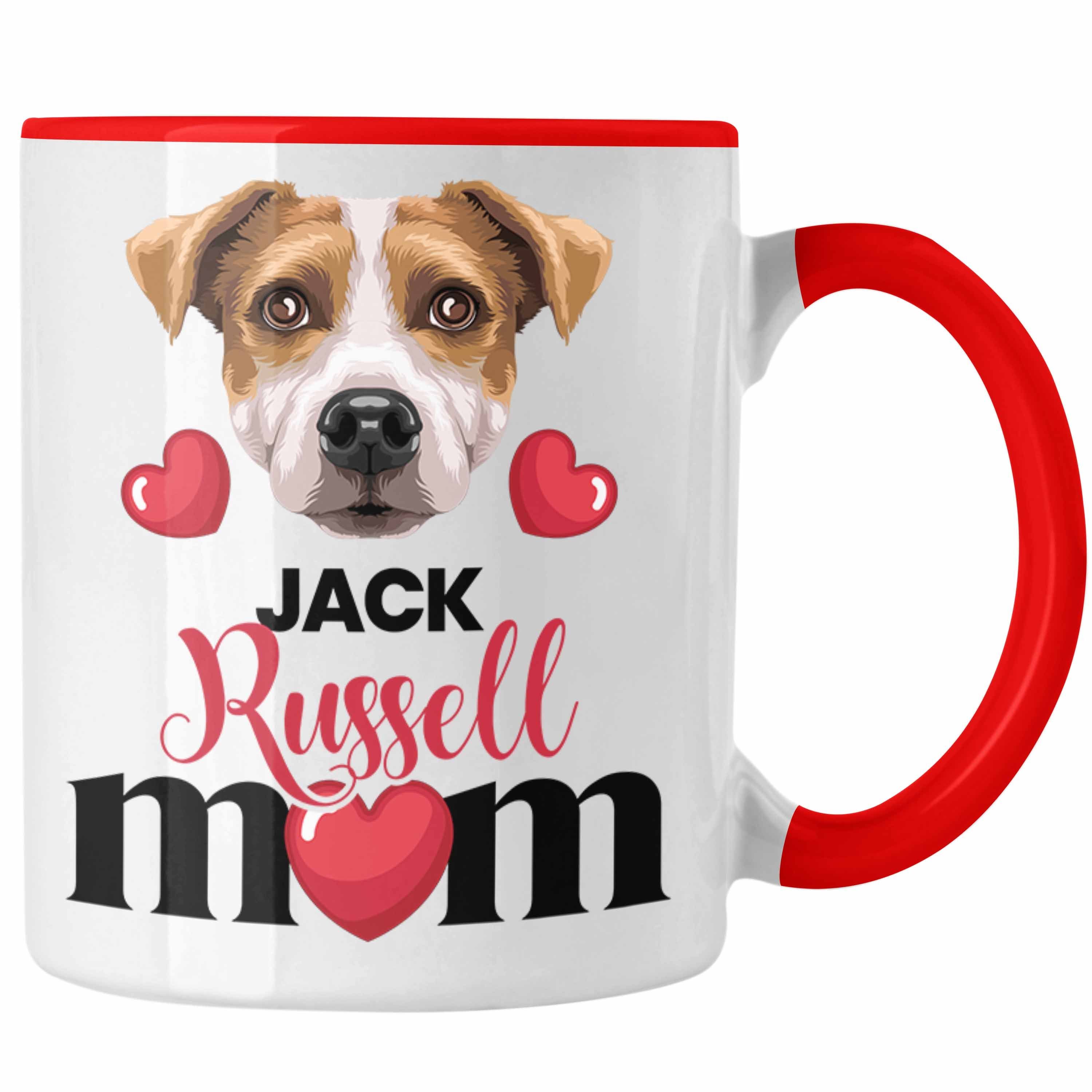 Trendation Tasse Jack Russell Besitzer Mom Mama Tasse Geschenk Lustiger Spruch Geschenk Rot