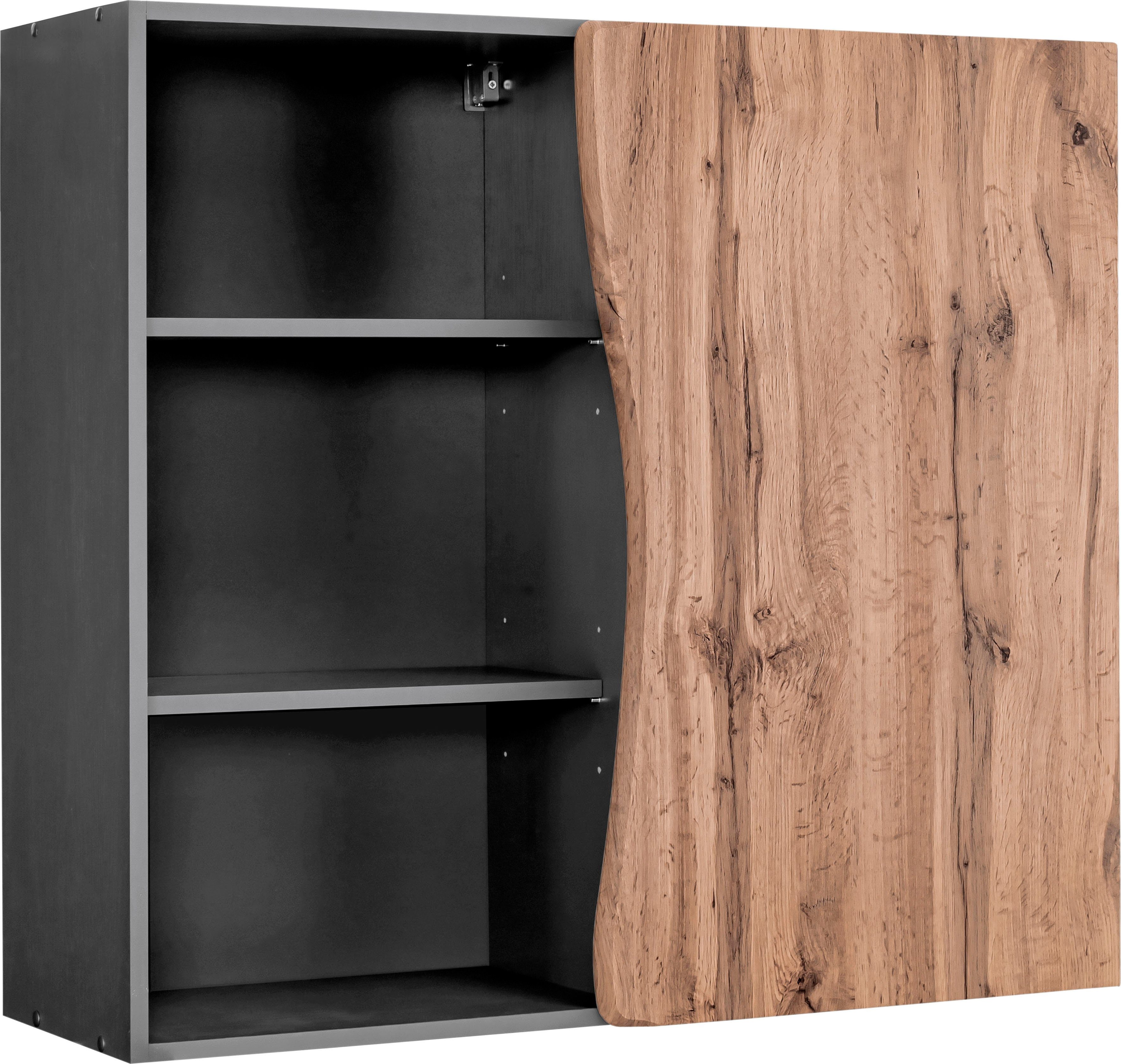 HELD MÖBEL Hängeschrank Bruneck >>Bruneck<< 100 cm breit, für viel Stauraum, hochwertige MDF-Fronten graphit/wotaneiche | grafit