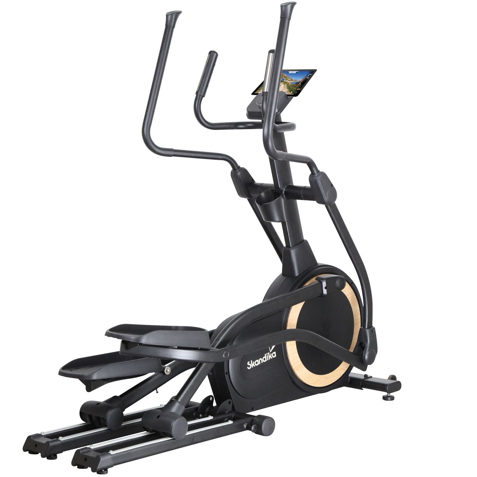 Skandika Crosstrainer Carbon P25-G, Heimtrainer mit Generator, klappbar, bis 150 kg, 23 Programme, App kompatibel, bis 135 kg, 16 Widerstandsstufen