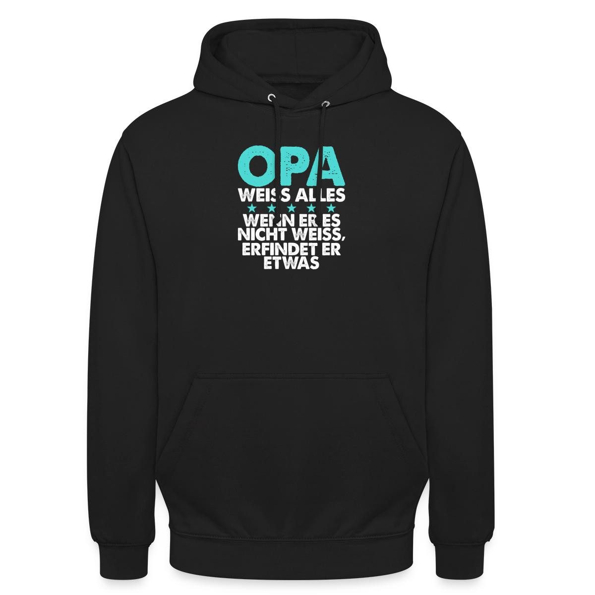 Hoodie Opa Weiß Alles Wenn Nicht Erfindet Er Es Unisex Hoodie