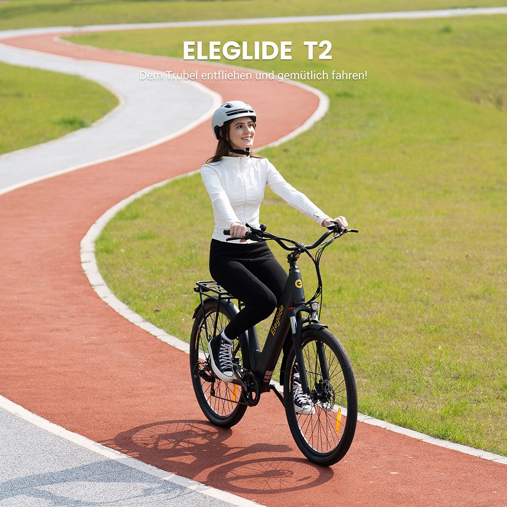 Eleglide E-Bike Trekkingrad T2, 7 Gang Shimano, Kettenschaltung, Heckmotor, 468 Wh, 27.5"x17.5", 12/15/18/21/25 km/h, 36V, 13Ah, 100km