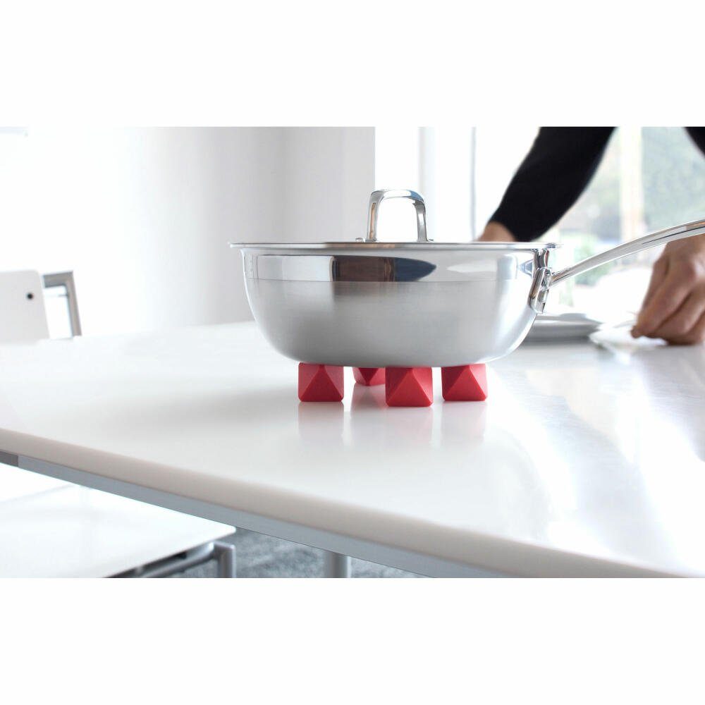 Depot4Design Topfuntersetzer 4Hot Rot, Set, 4-tlg., zum auf den Tisch würfeln