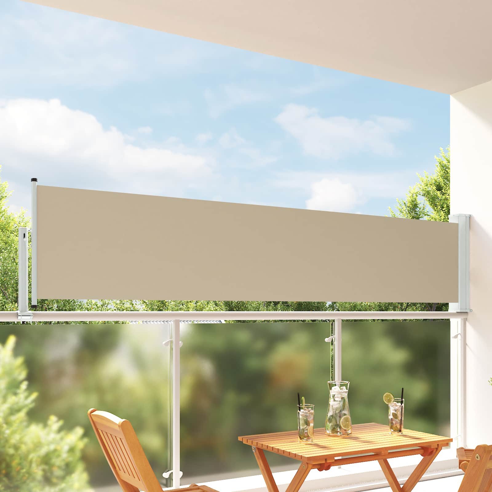vidaXL Seitenmarkise Seitenmarkise 100 x 300 cm 100% Polyester Eisen Stahl (1-St)