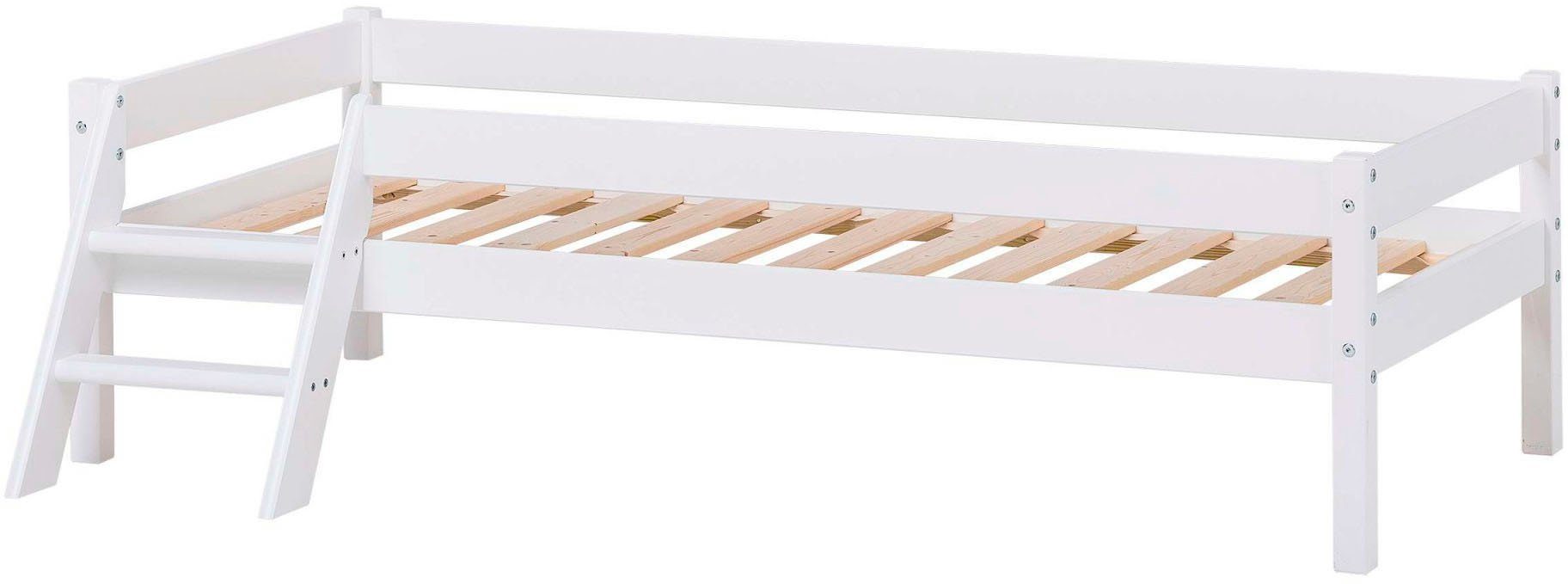 Home affaire Jugendbett ECO One, Kinderbett mit Rausfallschutz und Leiter, 3 Farben/Matratze wählbar