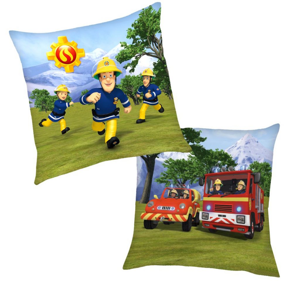 Feuerwehrmann Sam Dekokissen Im Einsatz Kinder Deko-Kissen 40 x 40 cm Feuerwehrmann Sam